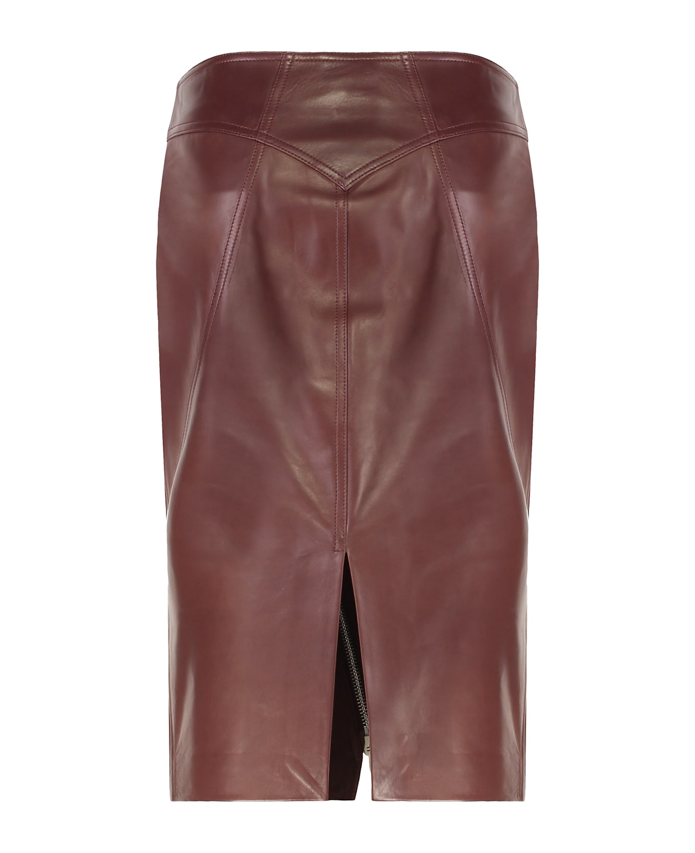 Tom Ford Leather Skirt - Burgundy