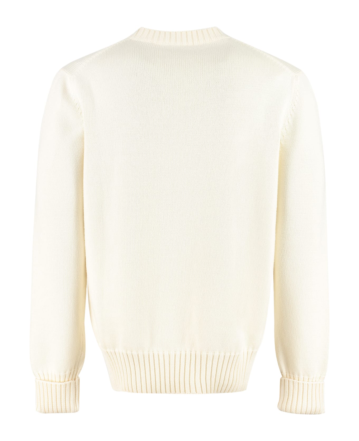 Alexander McQueen Logo Intarsia Crew-neck Sweater - panna