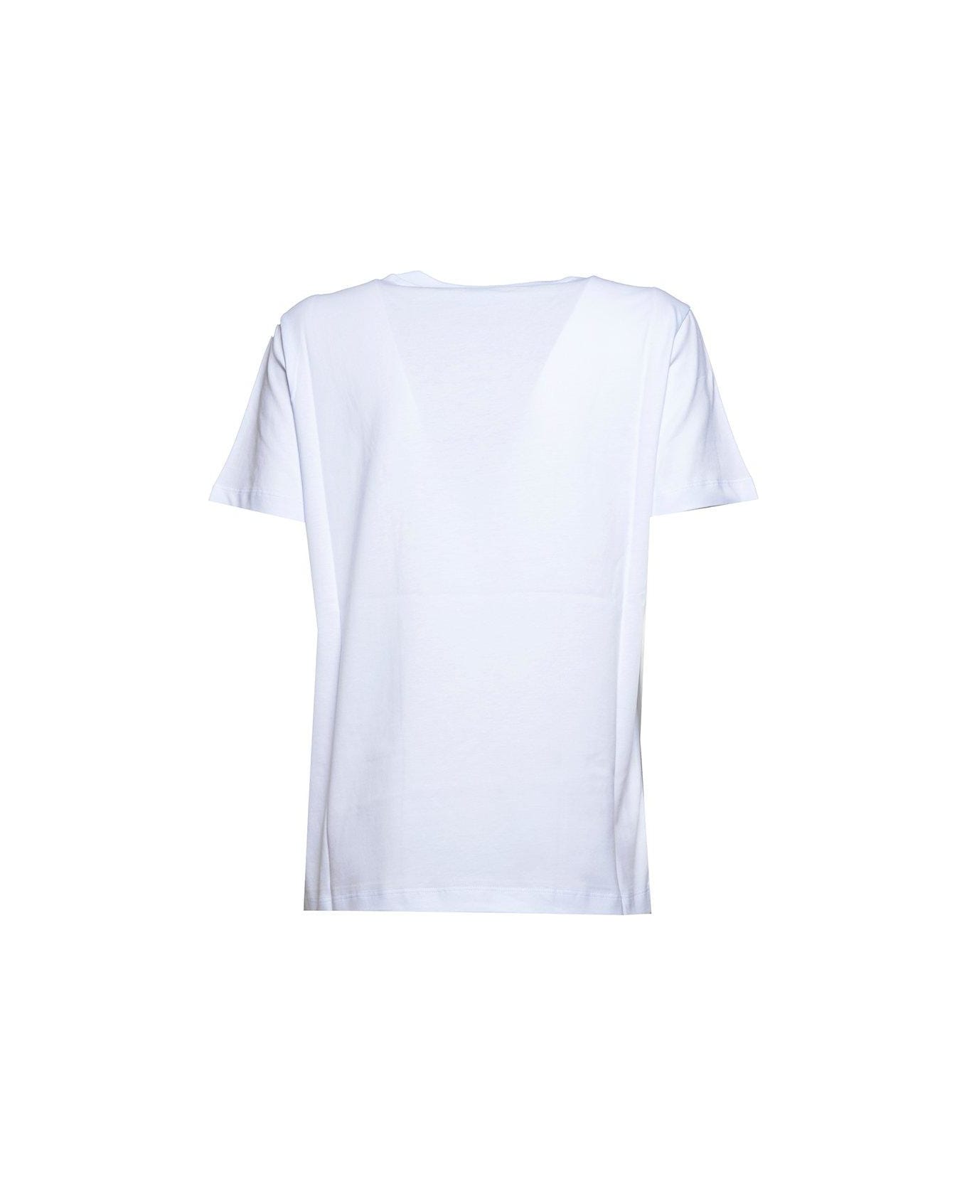 MSGM Logo-printed Crewneck T-shirt - White