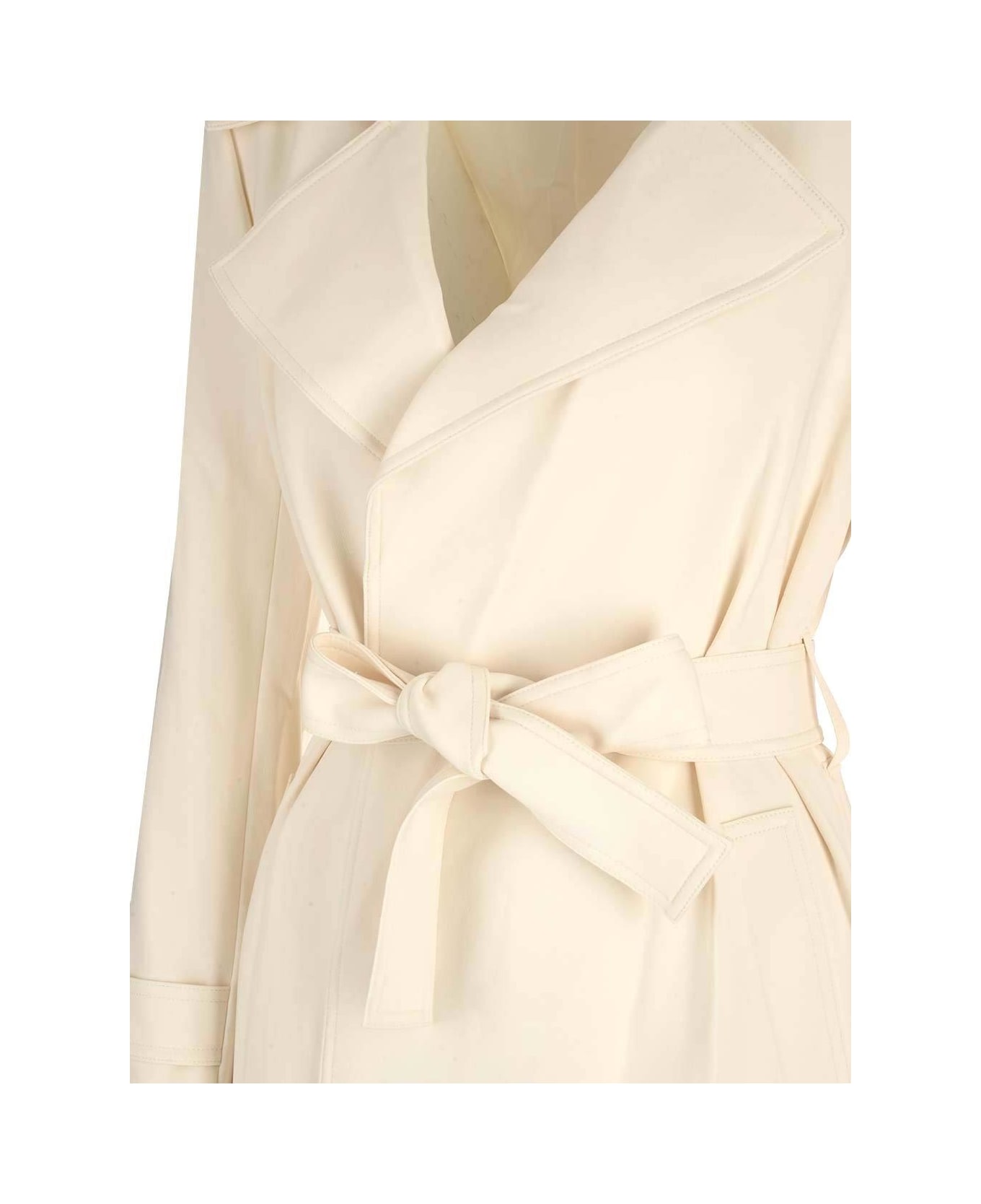 Theory Oaklane Trench Belted Coat - Ivory
