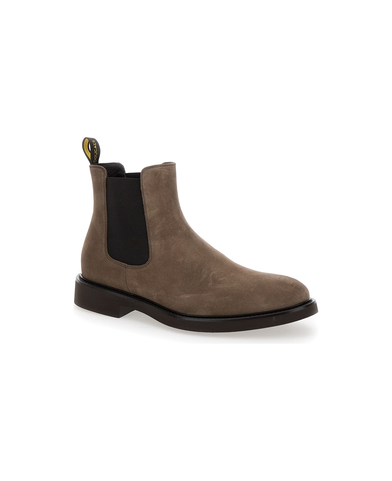 Doucal's 'beatles' Brown Chelsea Boots In Suede Man - Brown