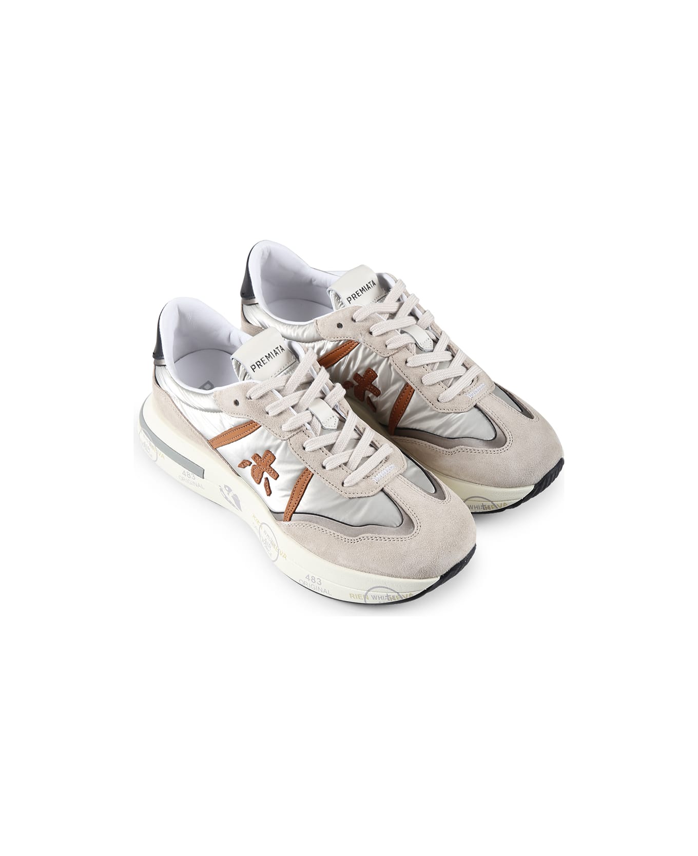 Premiata Cassie 6470 Beige Sneakers For Women - Multicolor