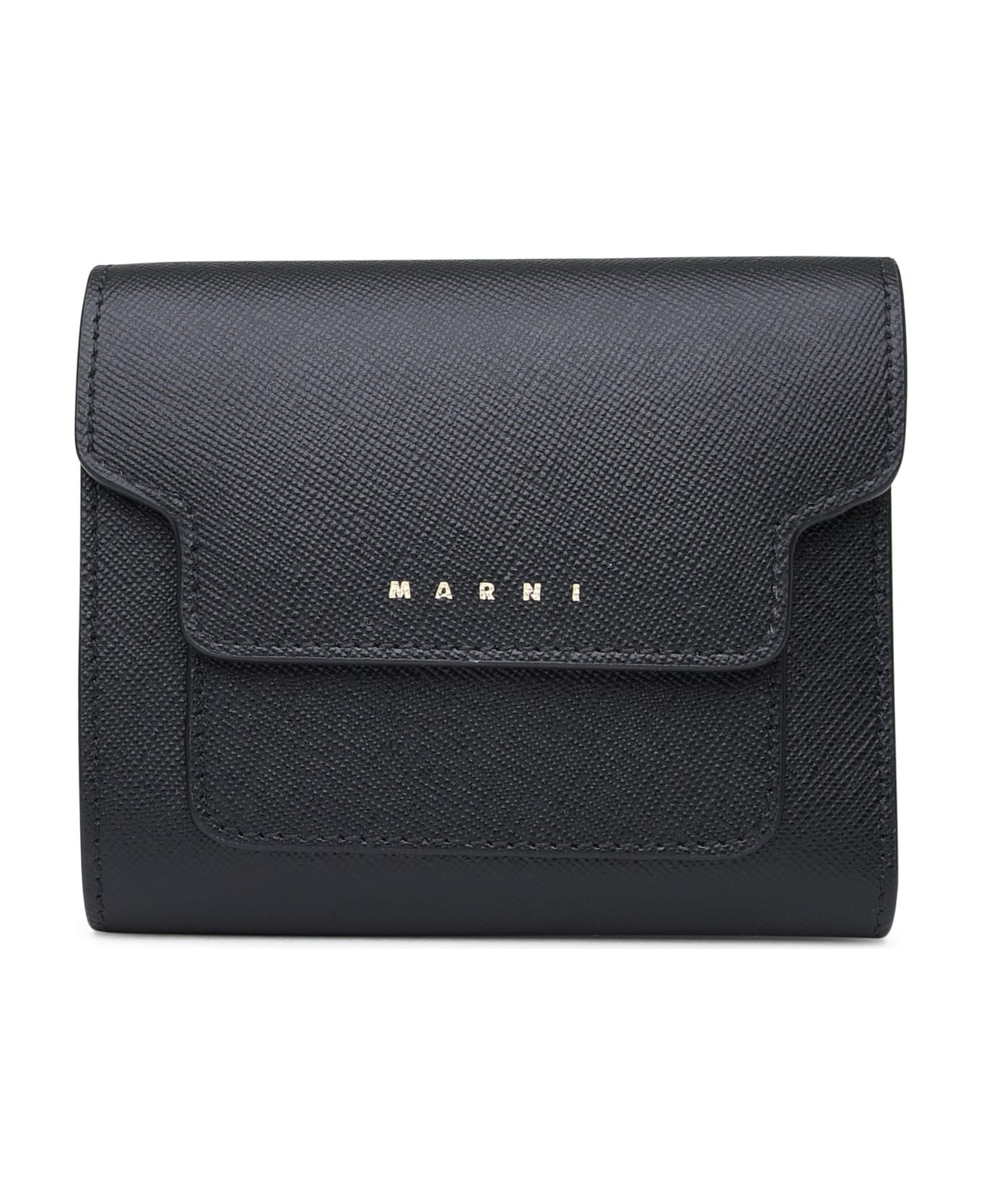 Marni Black Leather Wallet - N Black