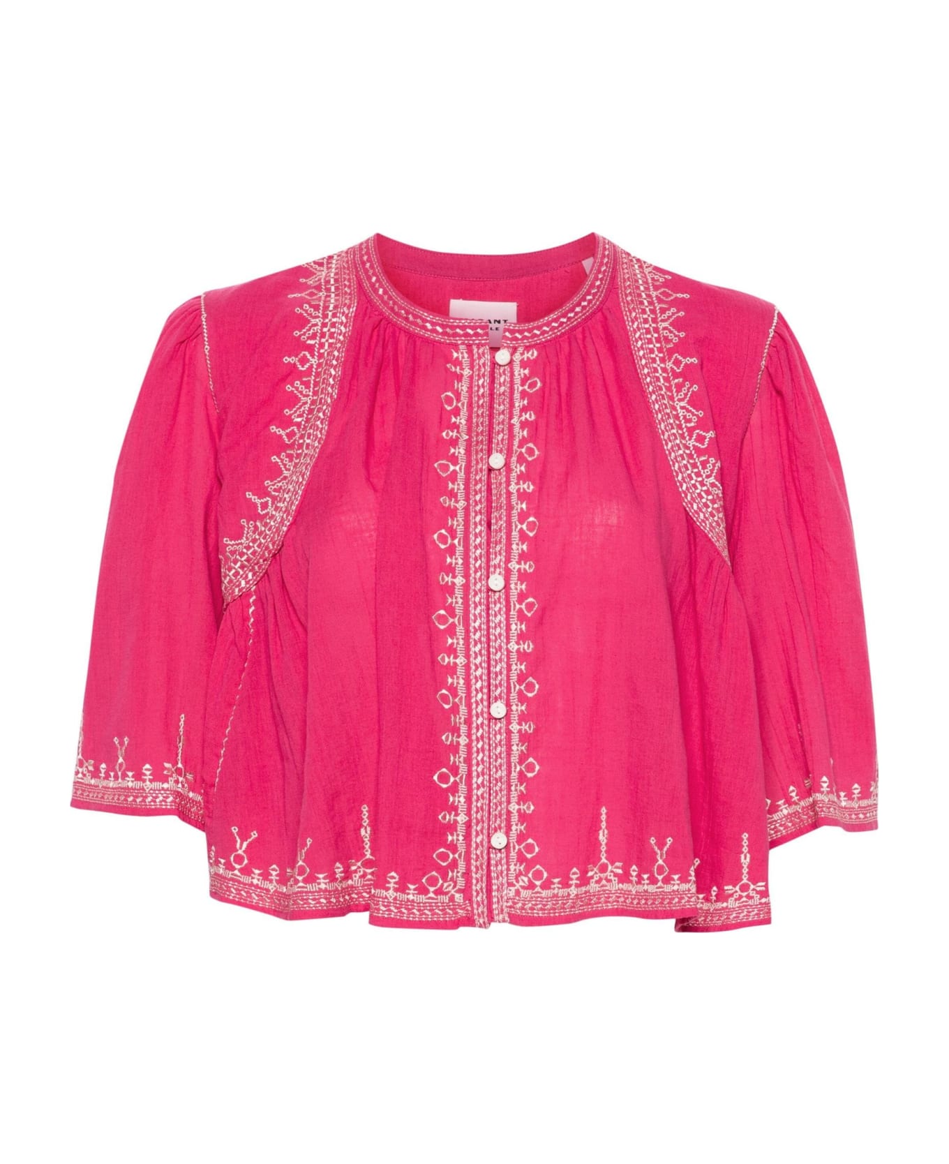 Marant Étoile Pink Cotton Perkins Blouse - RASPBERRY シャツ