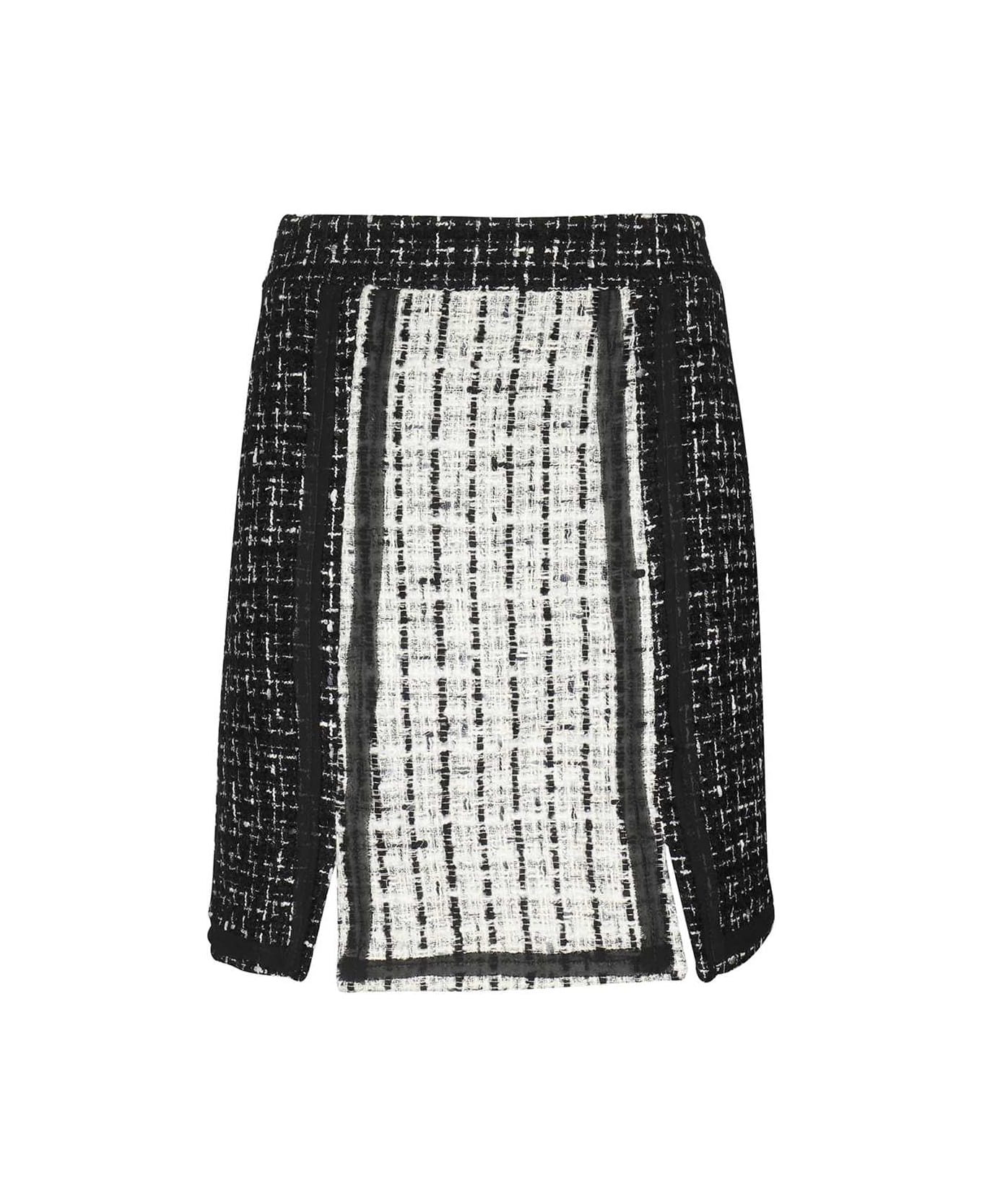 Karl Lagerfeld Bouclé Wool Skirt - black