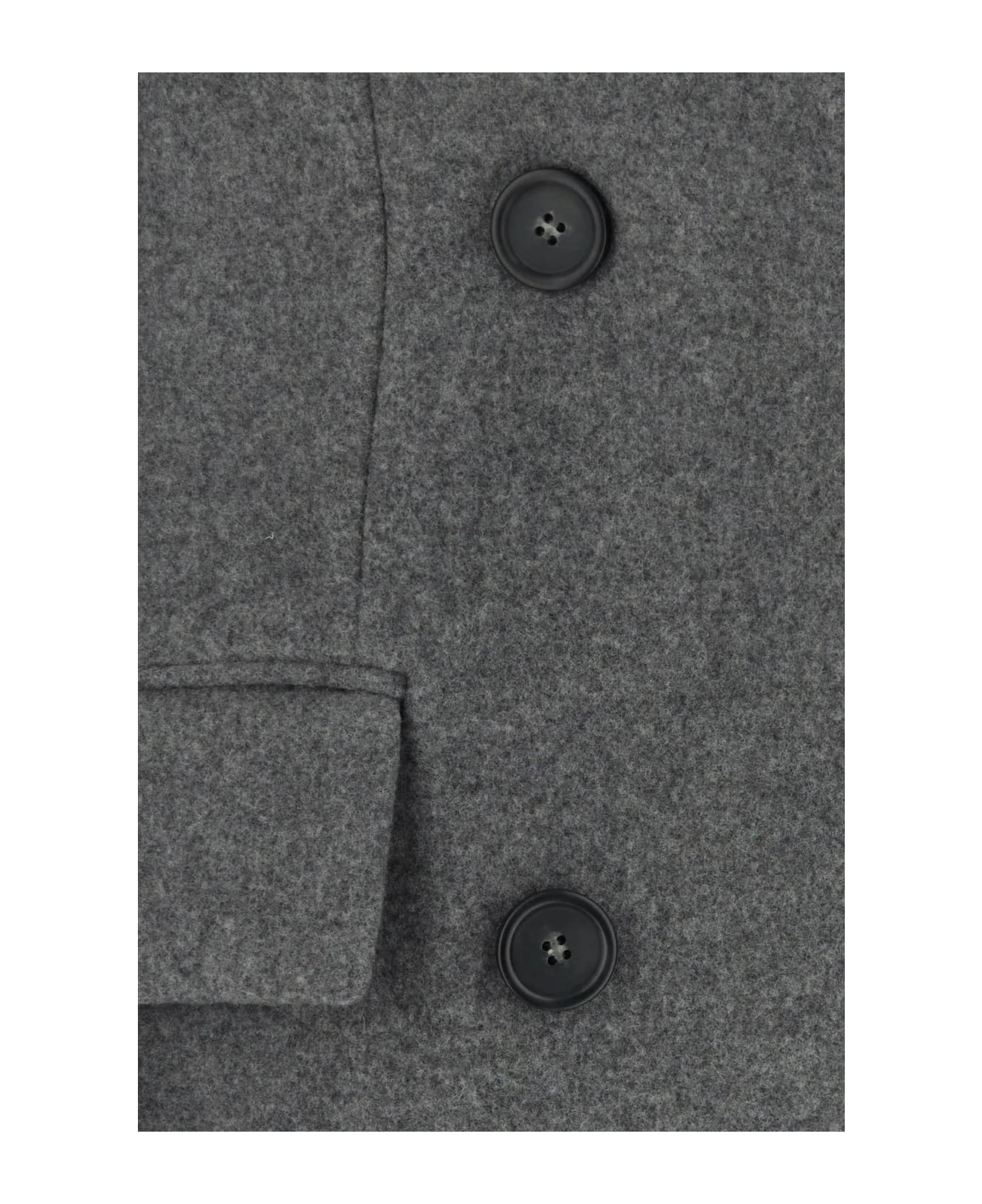 SportMax Grey Wool Blend Adua Coat - Grey
