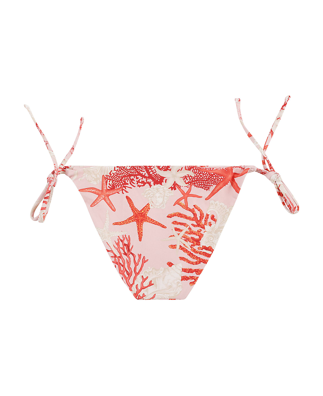 Versace Tropical Print One-piece Swim Bikini - Dusty Rose Coral Bone