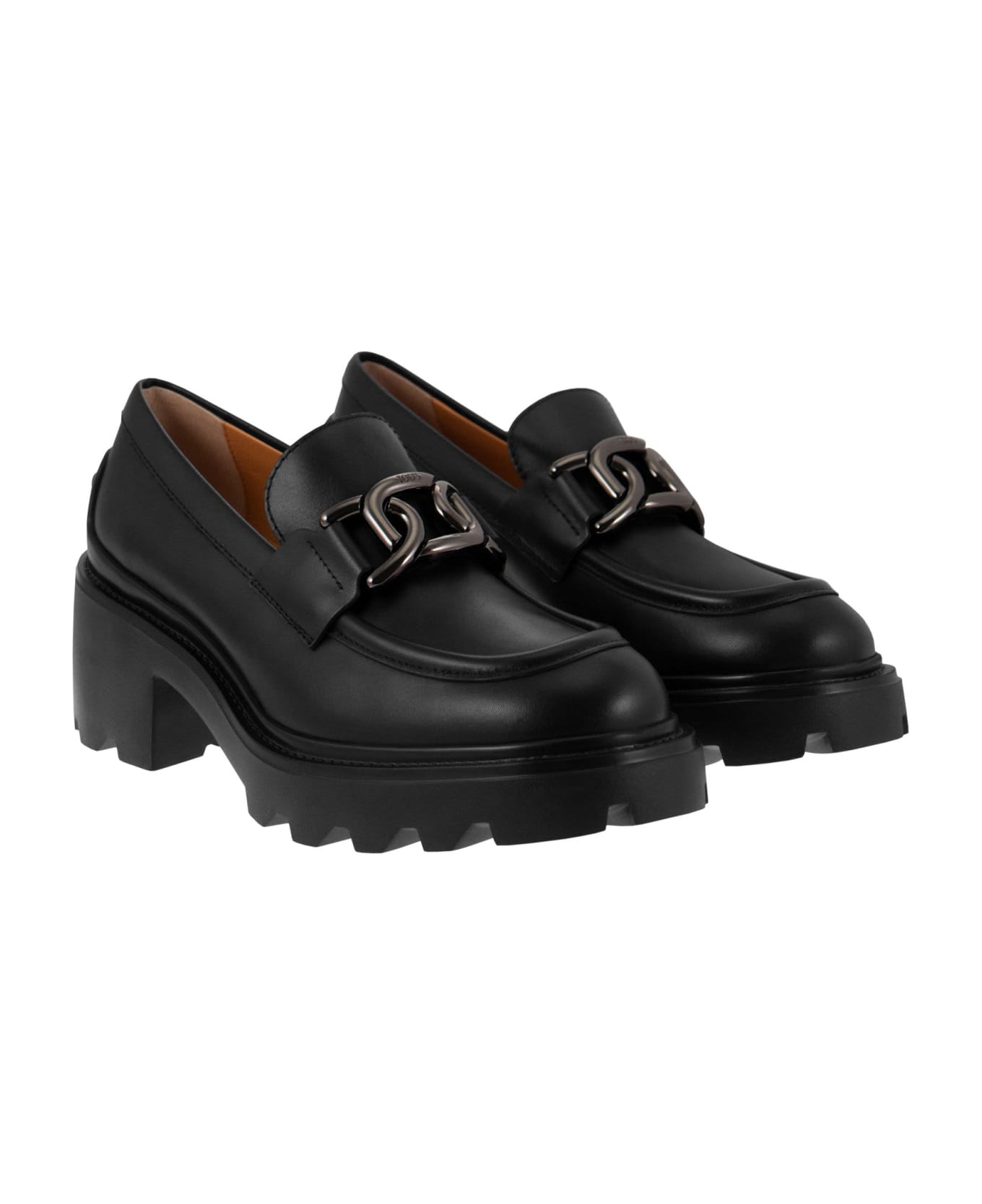 Tod's High Leather Loafer - Black ハイヒール