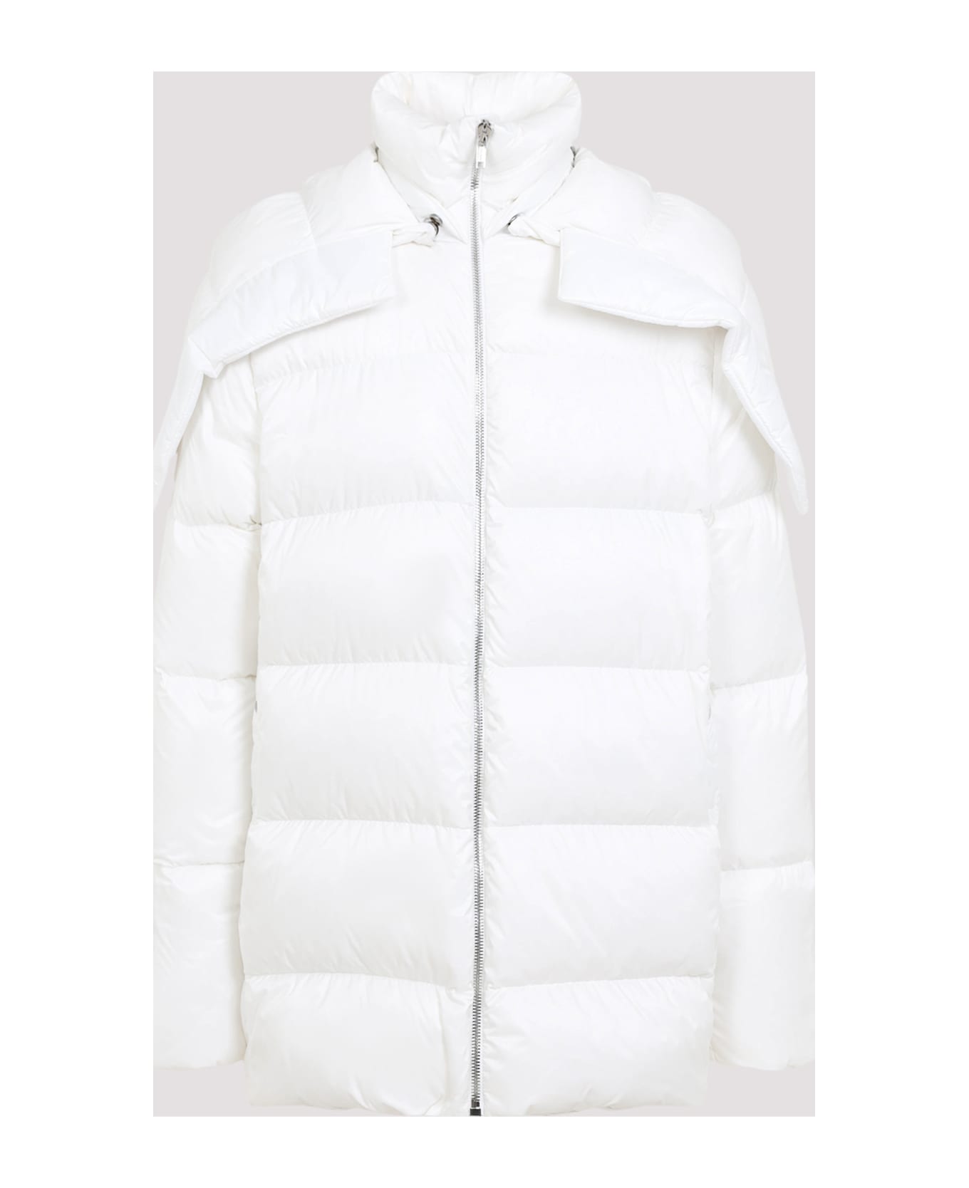 Moncler + Rick Owens Mu02d1c02 Hooded Cyclopic Coat - Milk