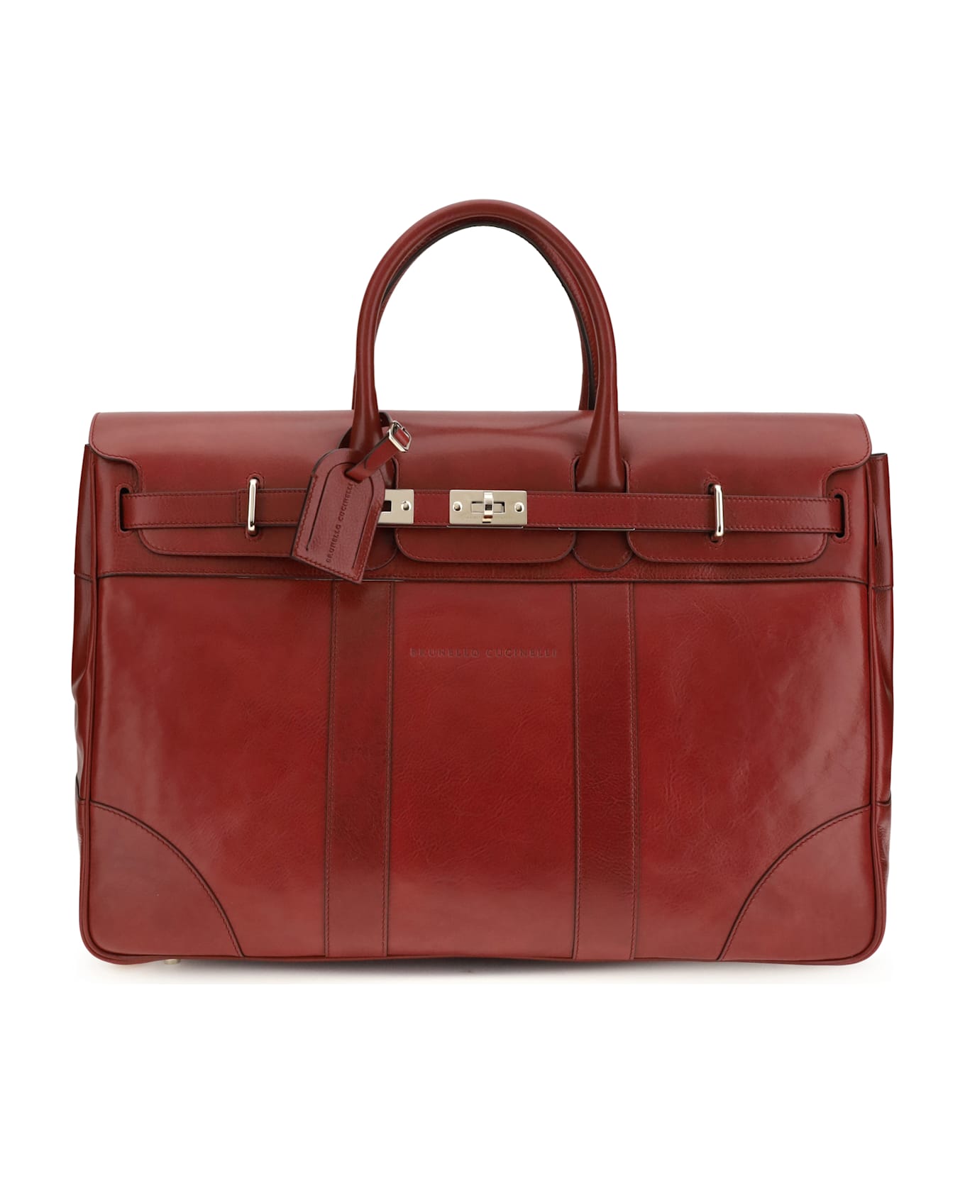 Brunello Cucinelli Leather Country Travel Bag