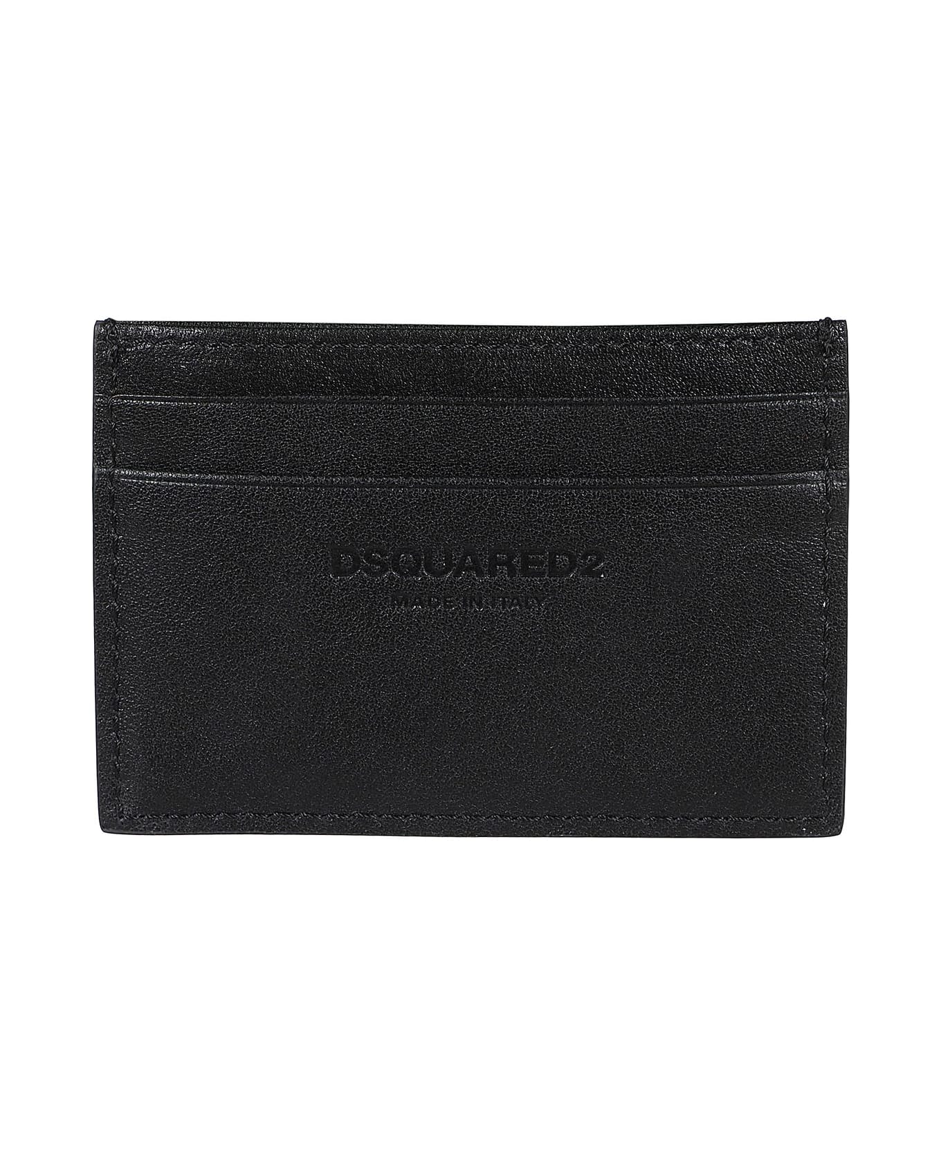 Dsquared2 Logo-printed Rectangular Card Holder - Black White