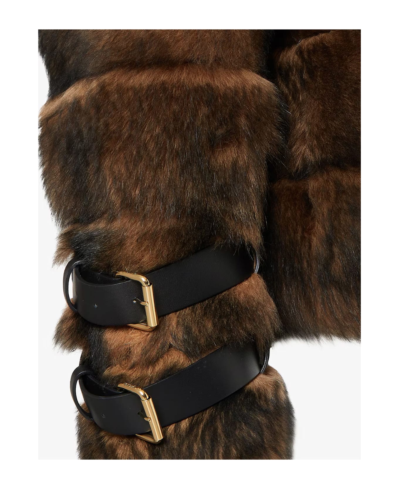 Fendi Brown Backed Sheepskin And Nappa Jacket - Ocra