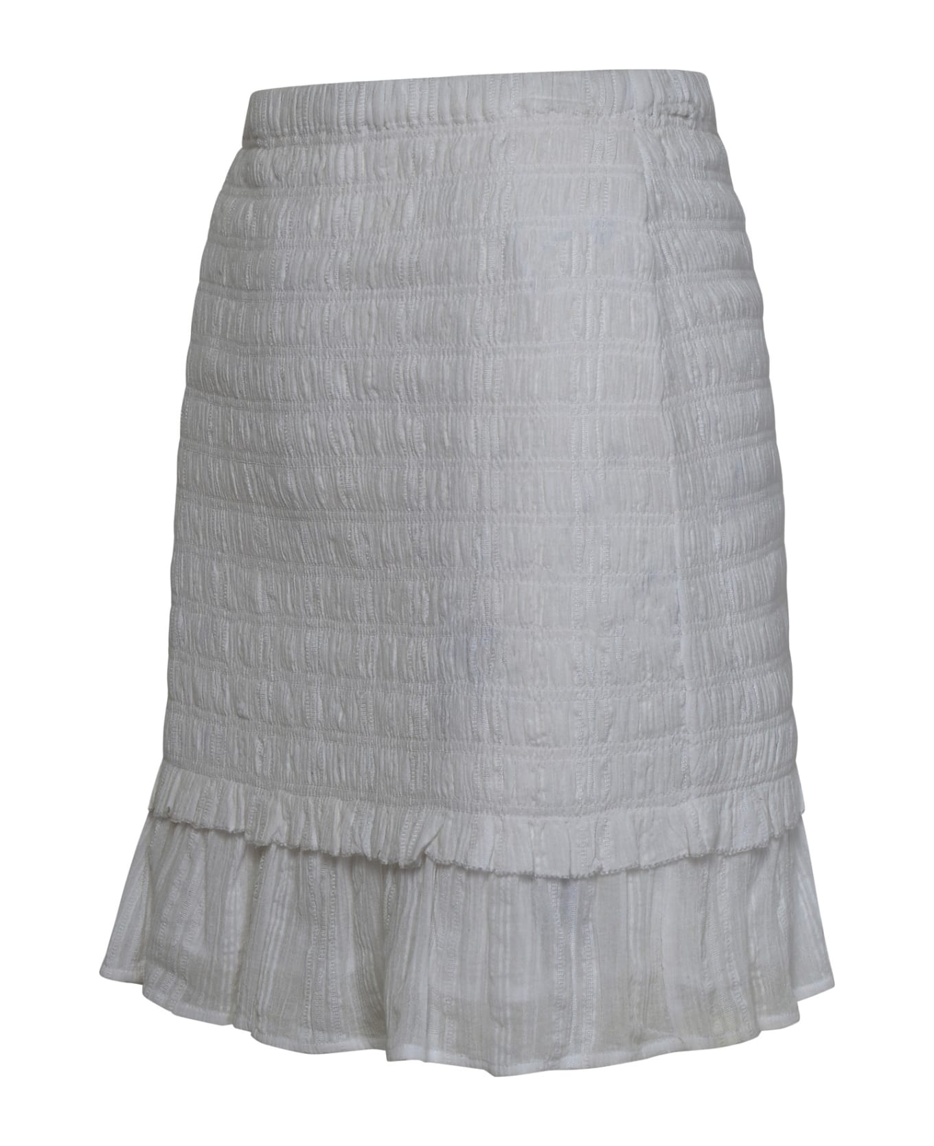 Marant Étoile 'dorela' White Cotton Miniskirt - White