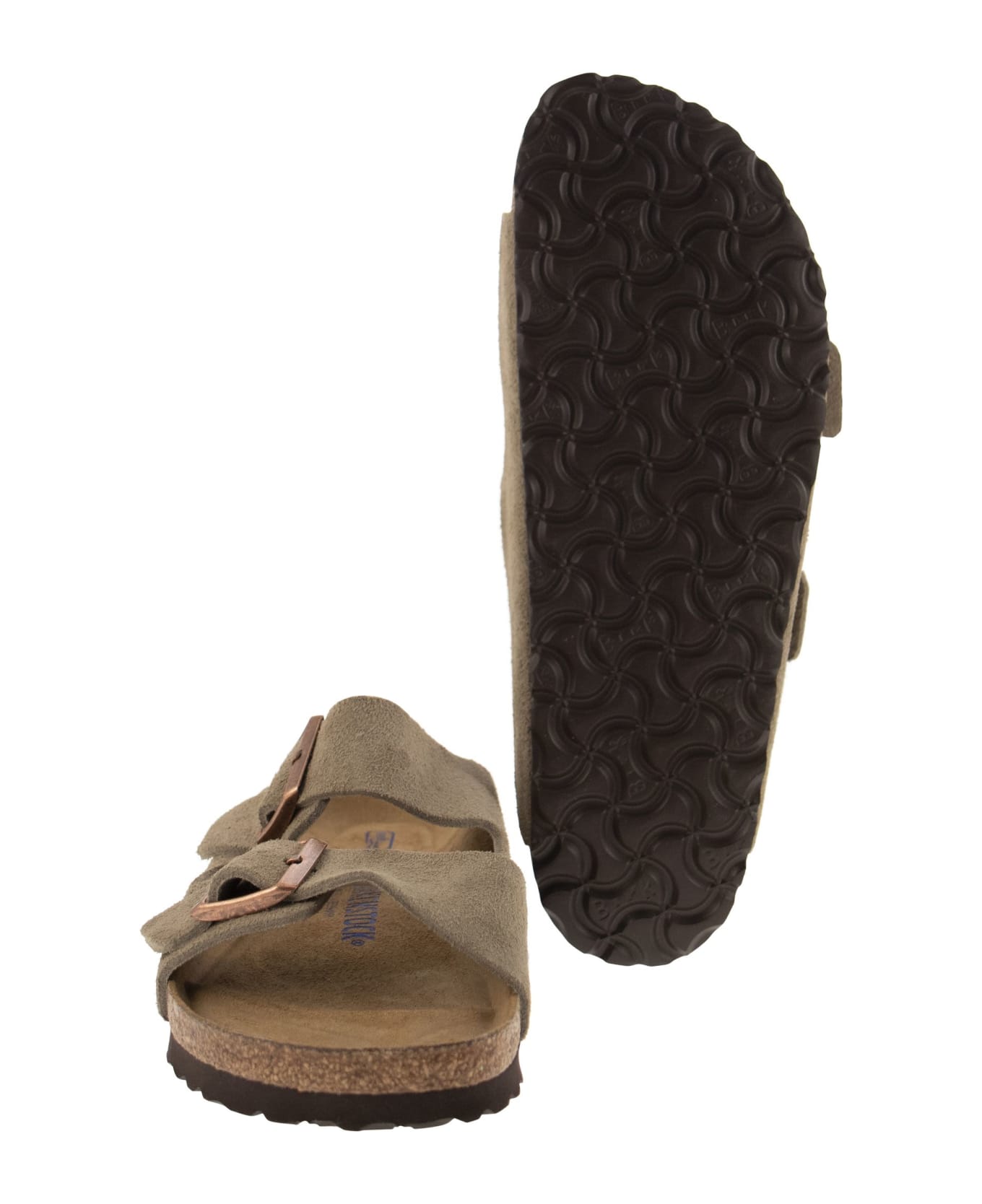 Birkenstock Arizona - Suede Leather Slipper - Taupe