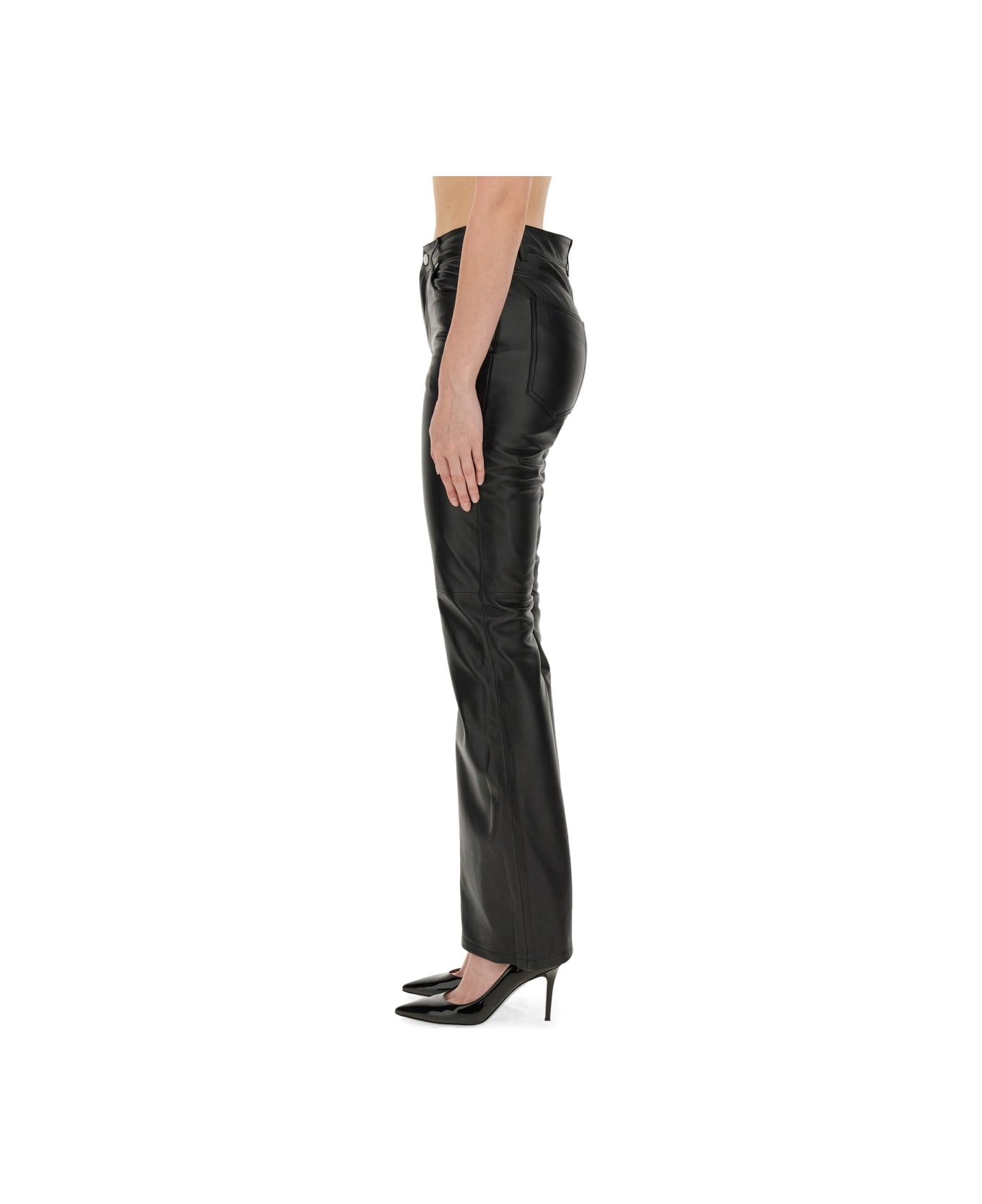 M05CH1N0 Jeans Flared Pants - BLACK