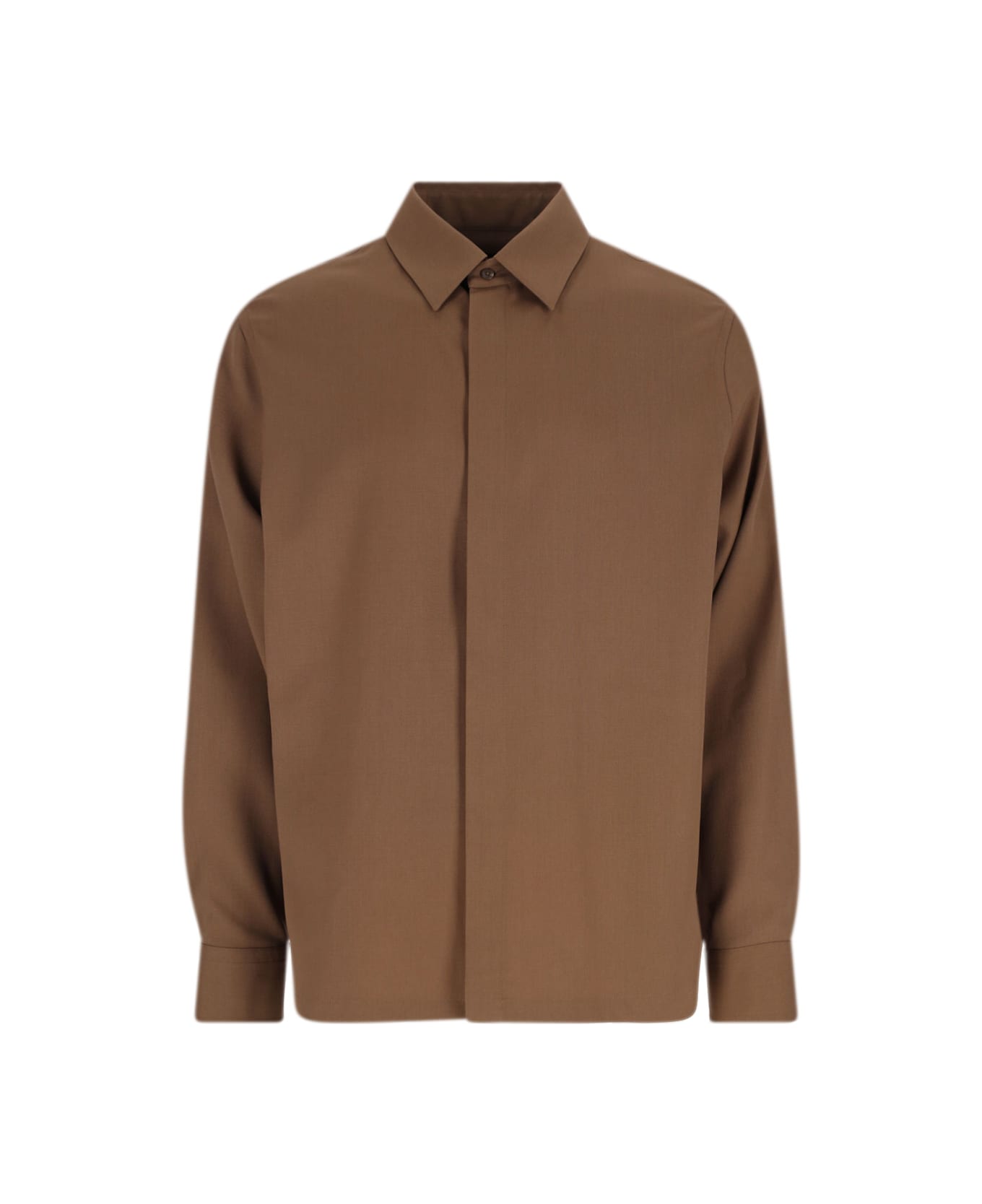 Fendi Virgin Wool Shirt - Brown