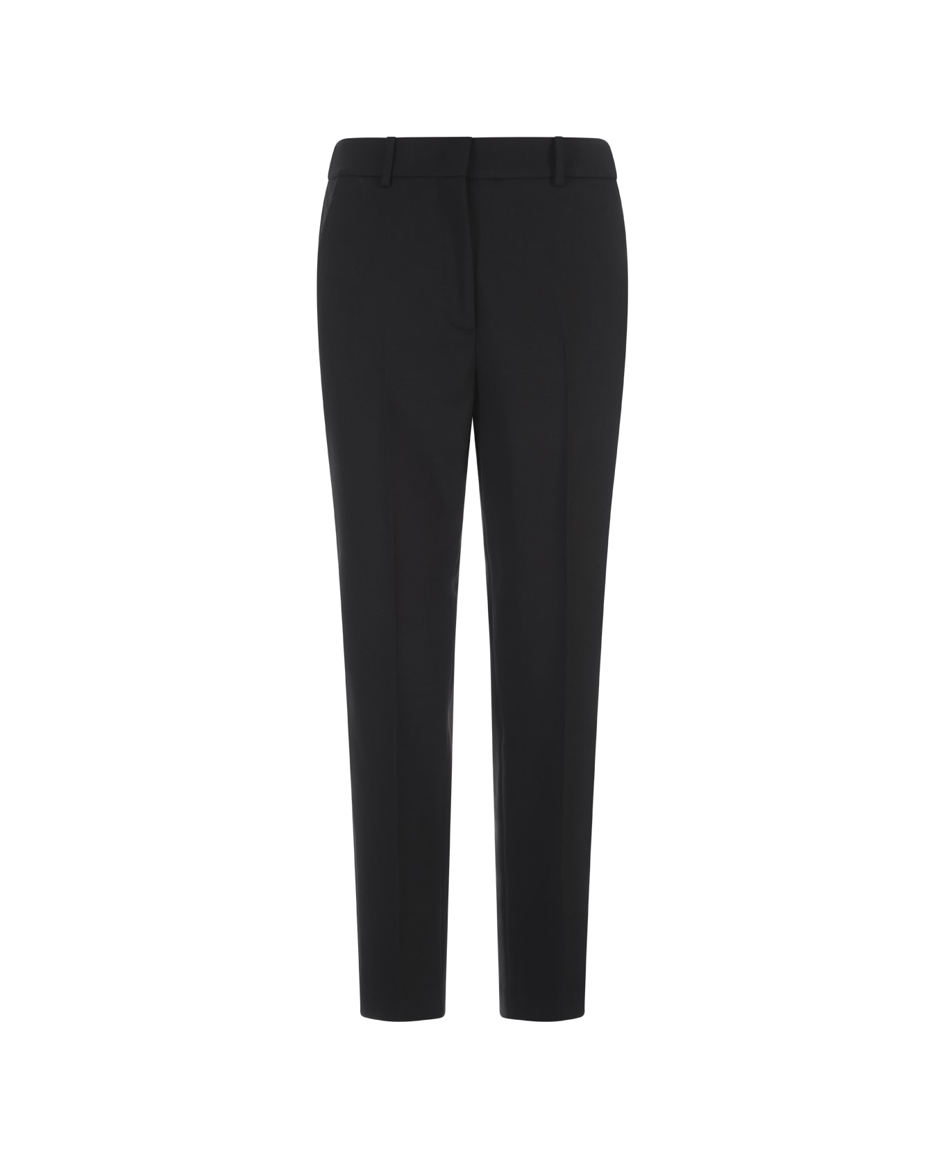 Incotex Black Stretch Wool Tailored Trousers - Nero