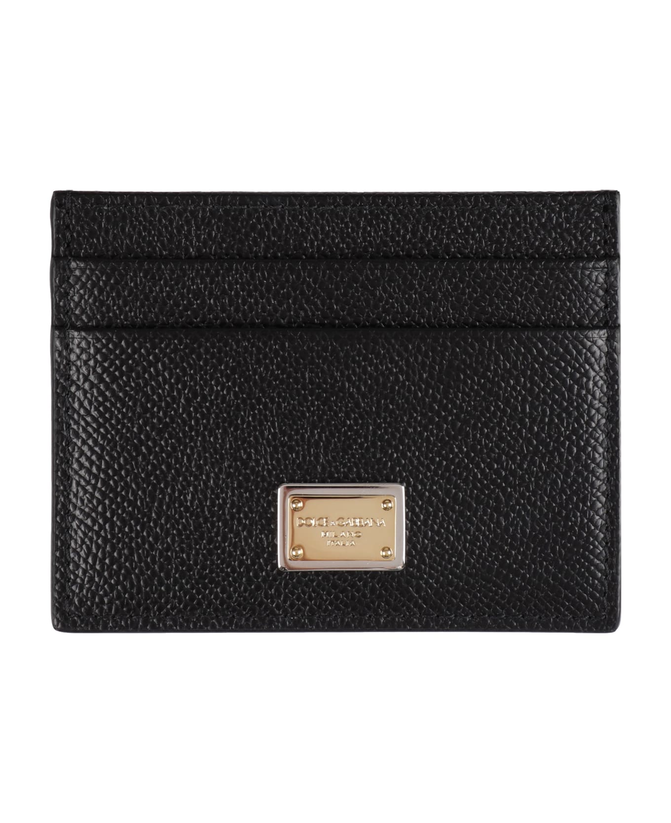 Dolce & Gabbana Leather Card Holder - black