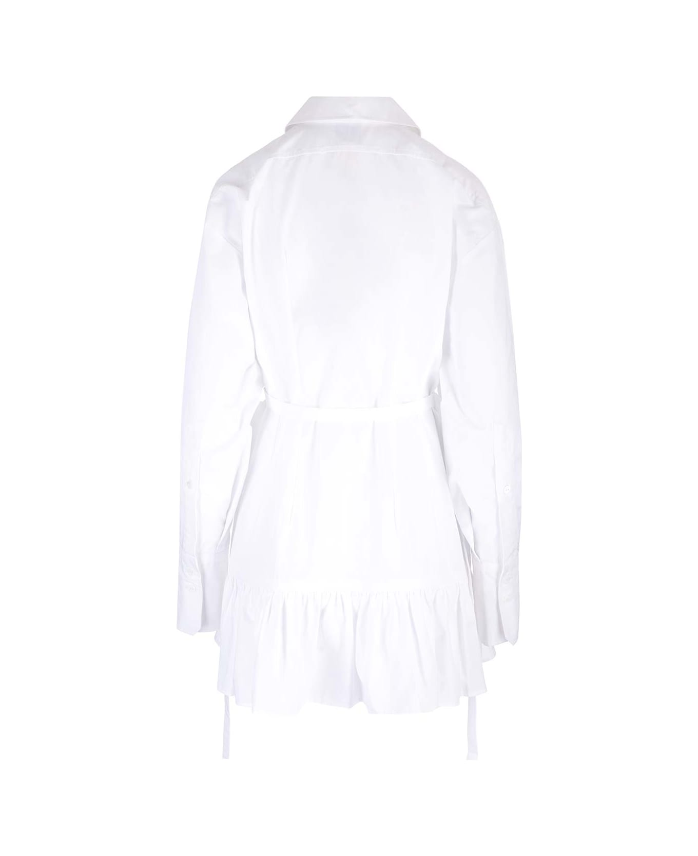 Patou White Poplin Mini Dress - WHITE