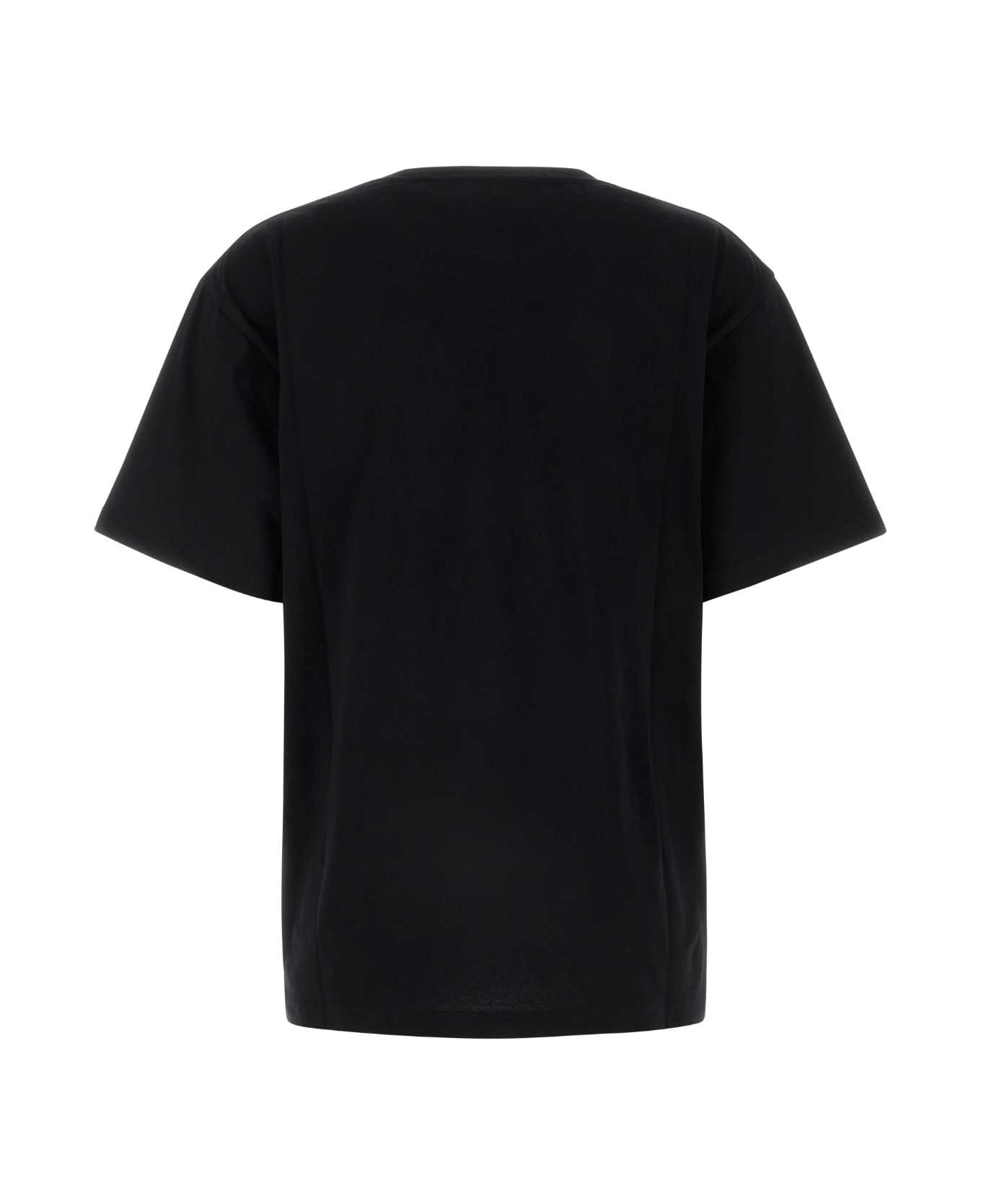 Valentino Garavani Black Cotton T-shirt - NERO