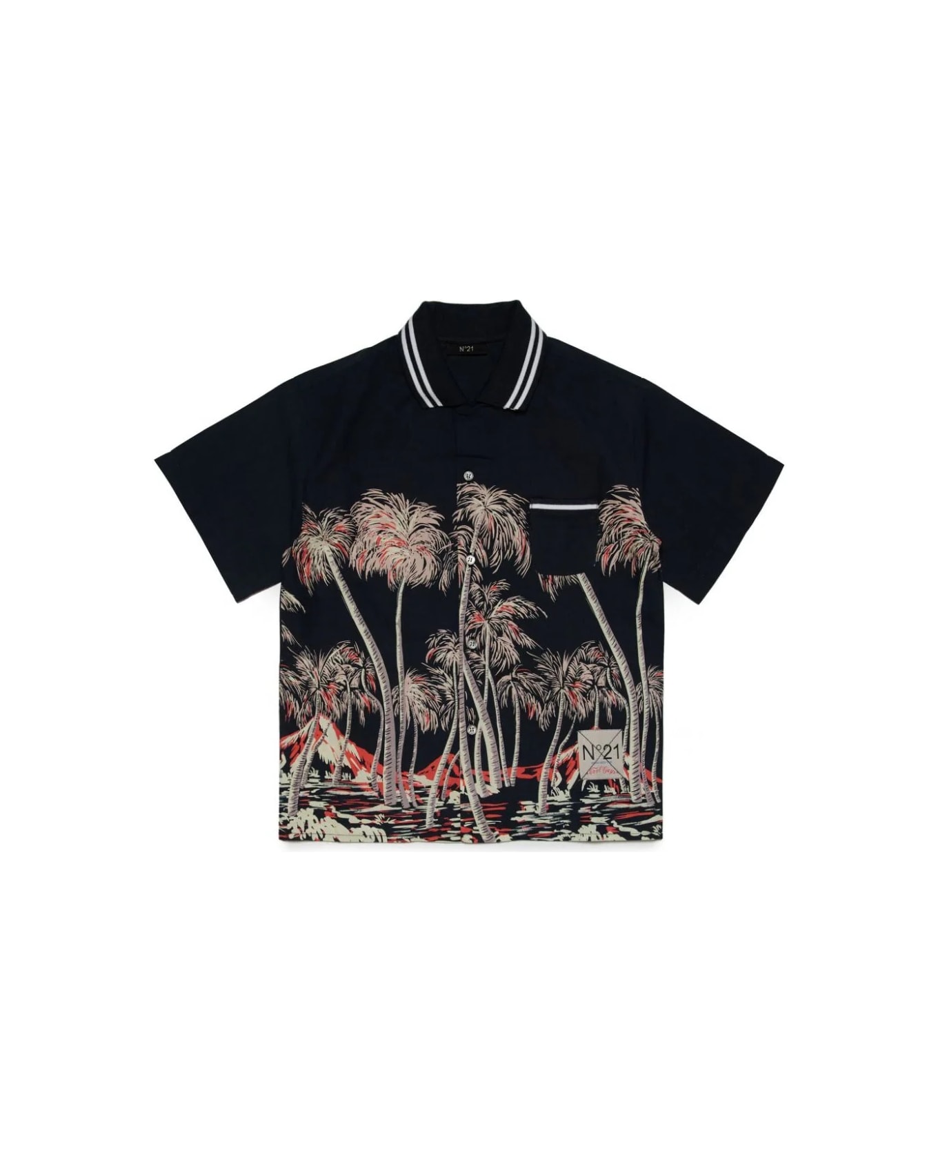 N.21 Polo Con Stampa Grafica - Black アクセサリー＆ギフト
