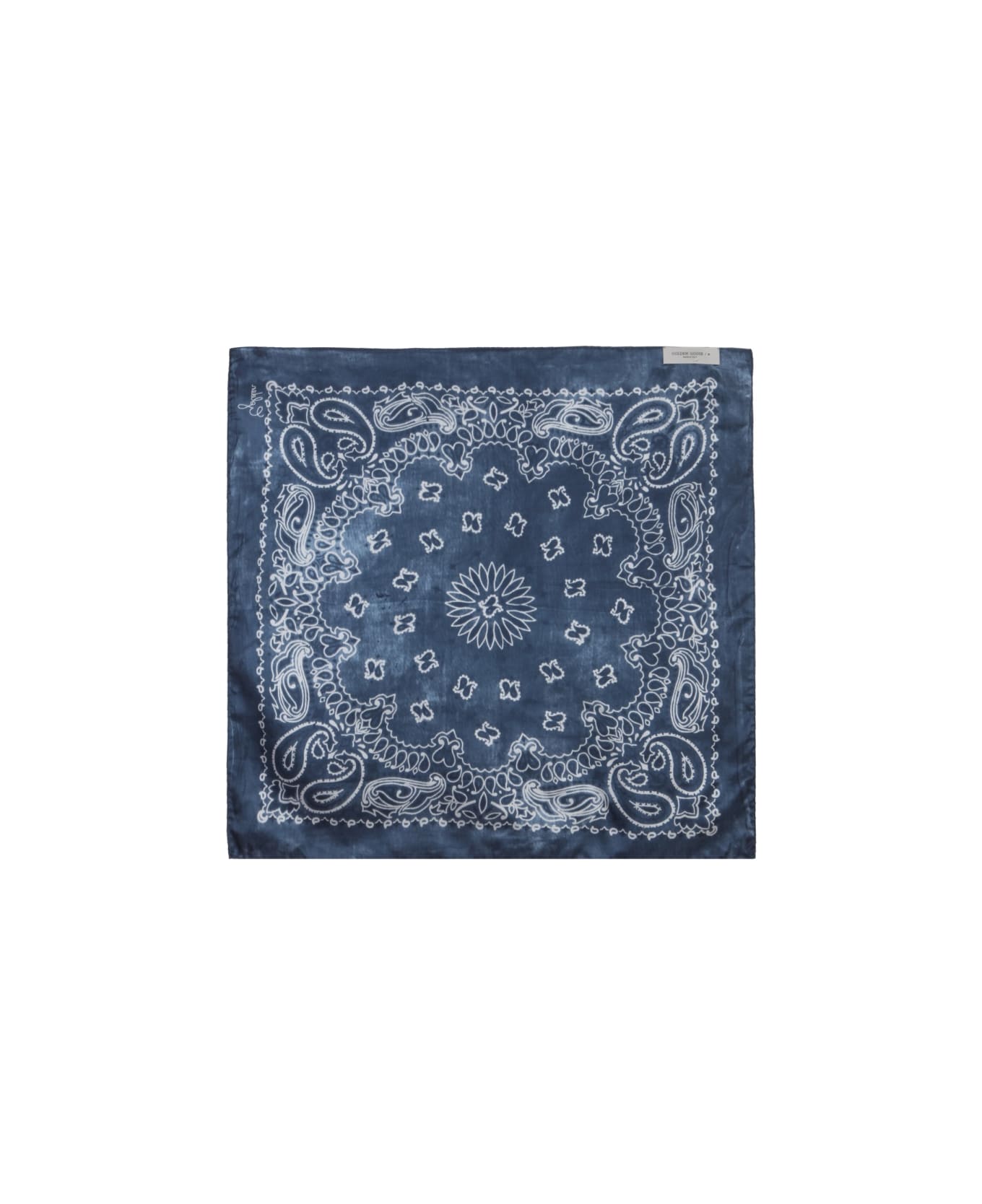 Golden Goose Scarf With Print - BLUE