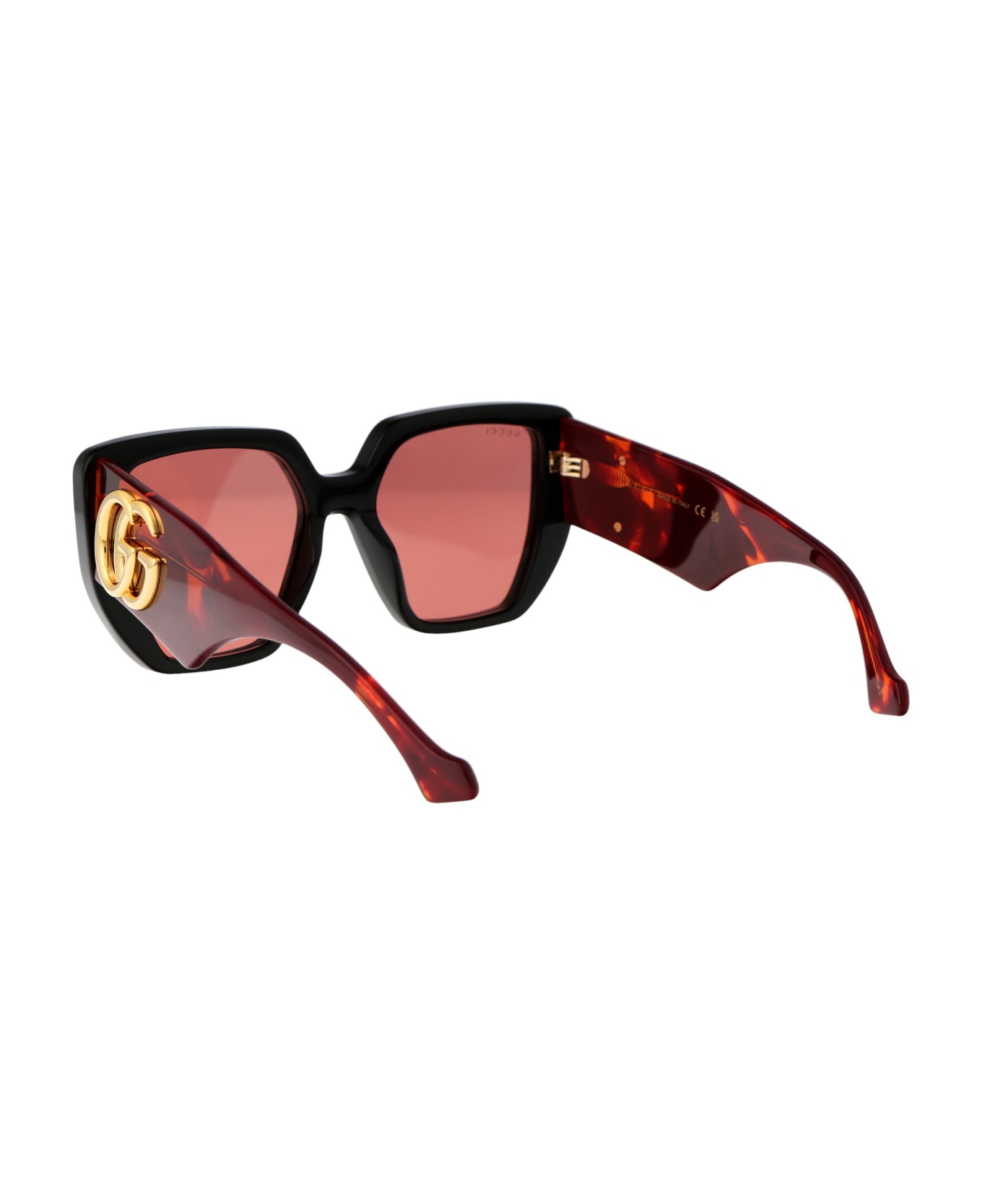 Gucci Eyewear Gg0956s Sunglasses - 009 BLACK HAVANA ORANGE