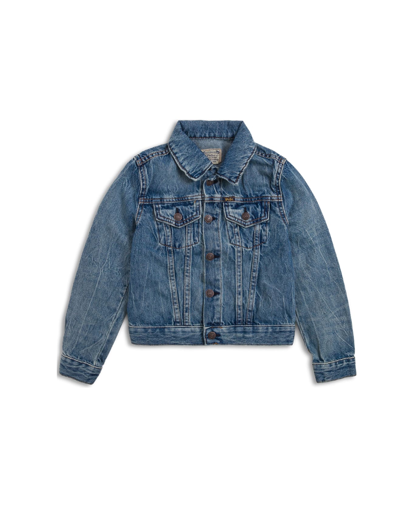 Polo Ralph Lauren Kids Girl's Denim Jacket With Pockets - Blu