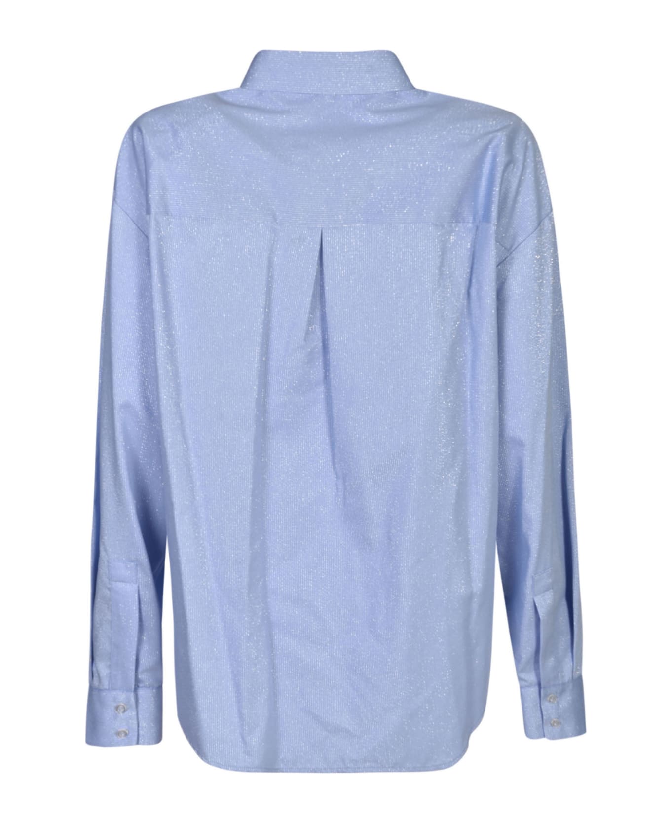 Chiara Ferragni Long-sleeved Glittered Shirt - Blue シャツ