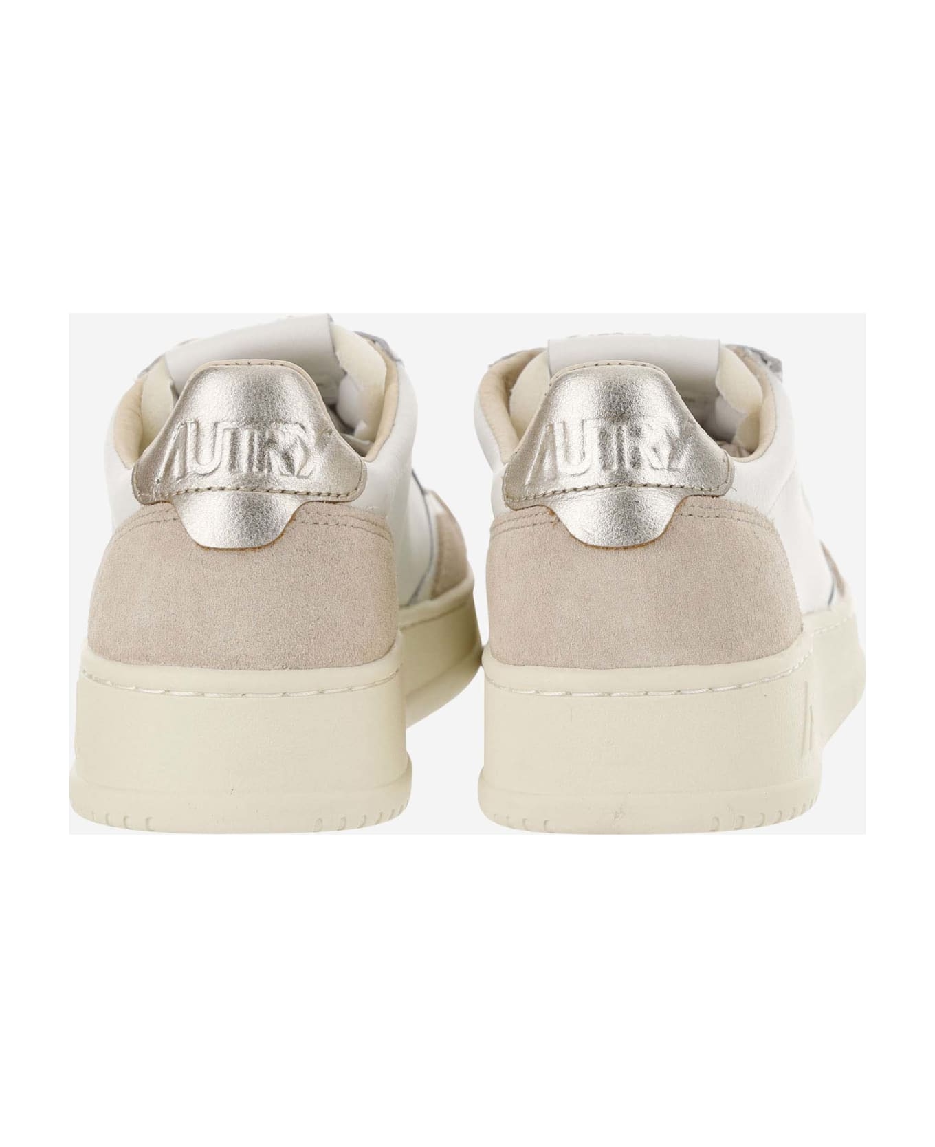 Autry Medalist Low Leather Sneakers - WHITE/NEUTRALS