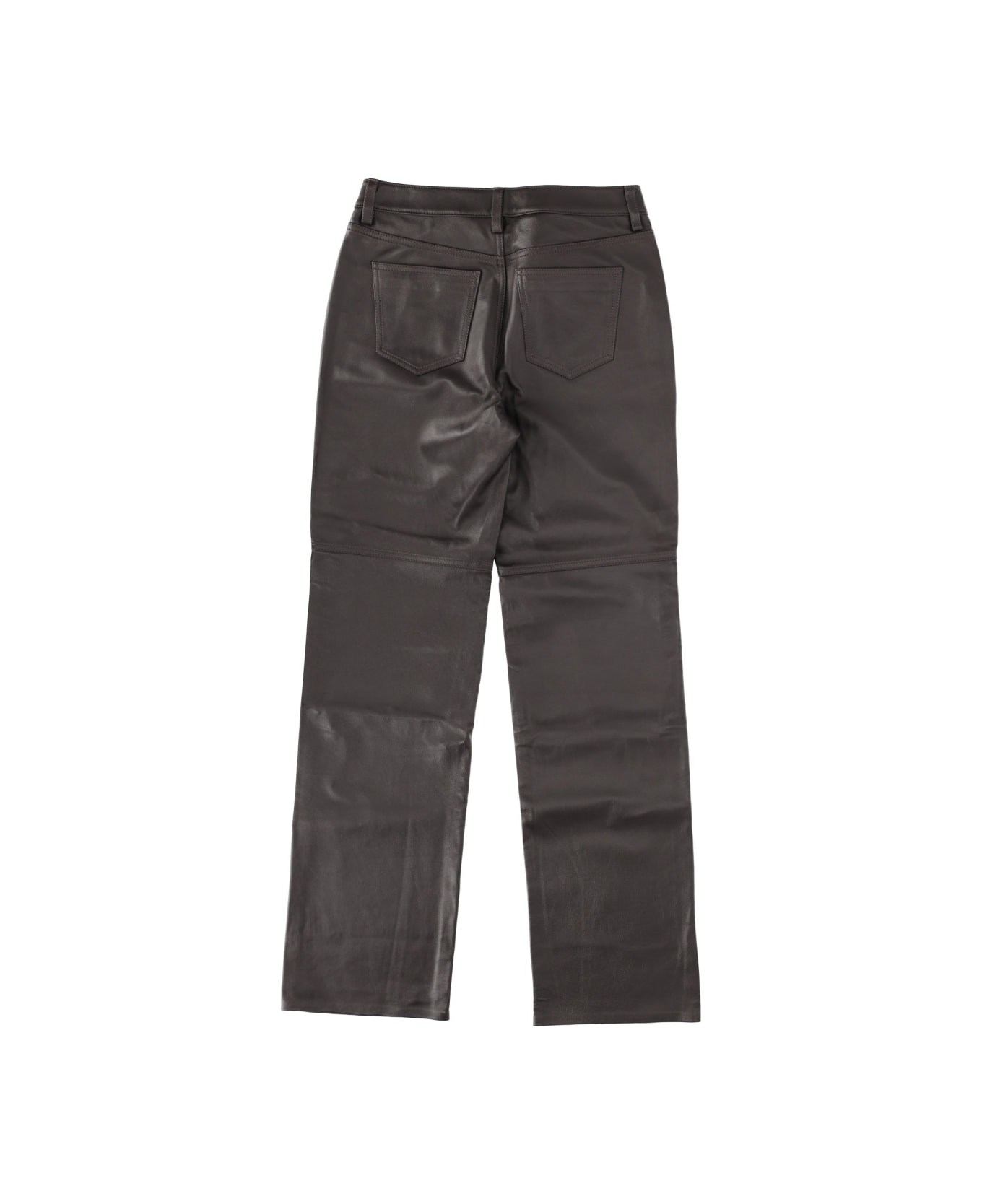 Michael Kors Pantalone In Pelle - BROWN