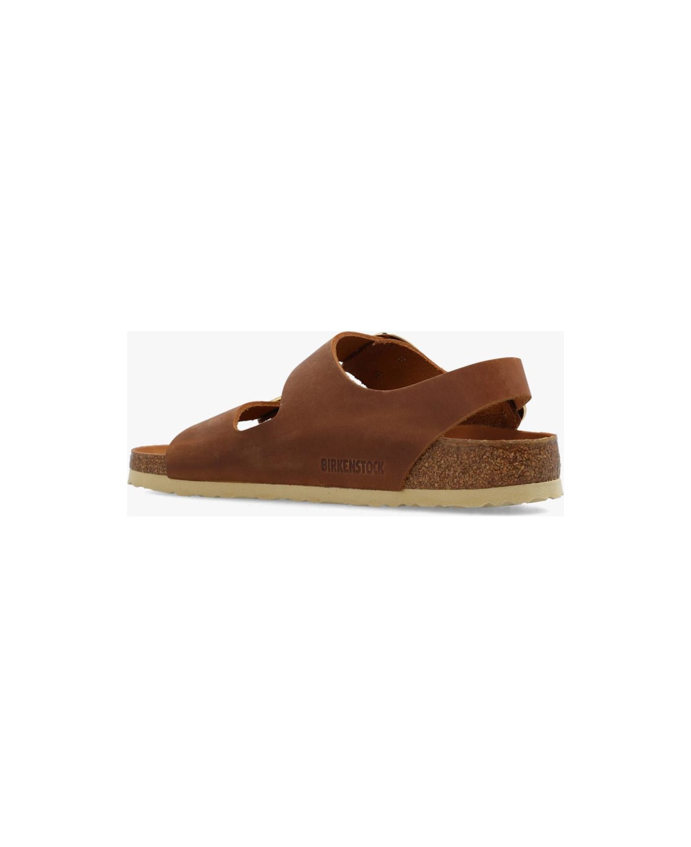 Birkenstock 'milano Big Buckle' Sandals - Leather Brown