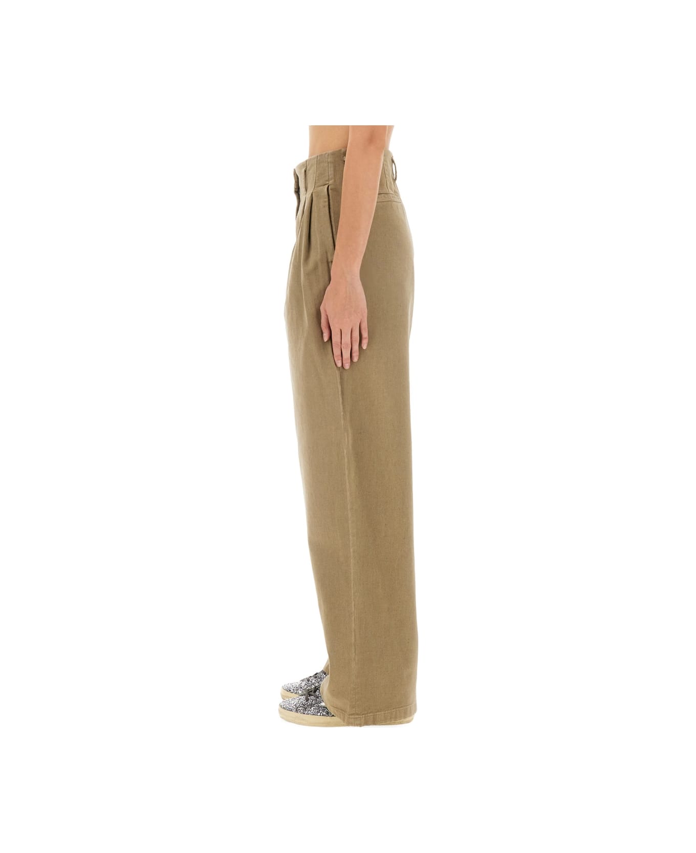 Golden Goose Cotton Pants - BROWN