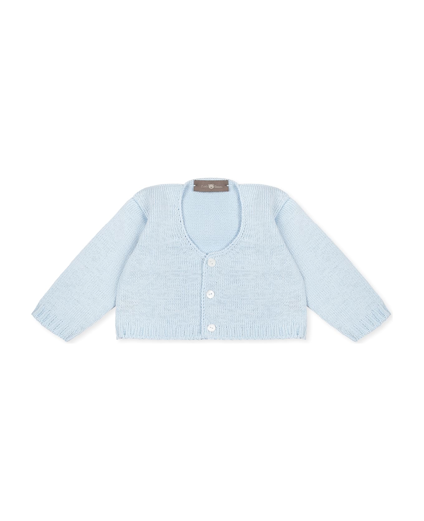 Little Bear Light Blue Cardigan For Baby Boy - Light Blue