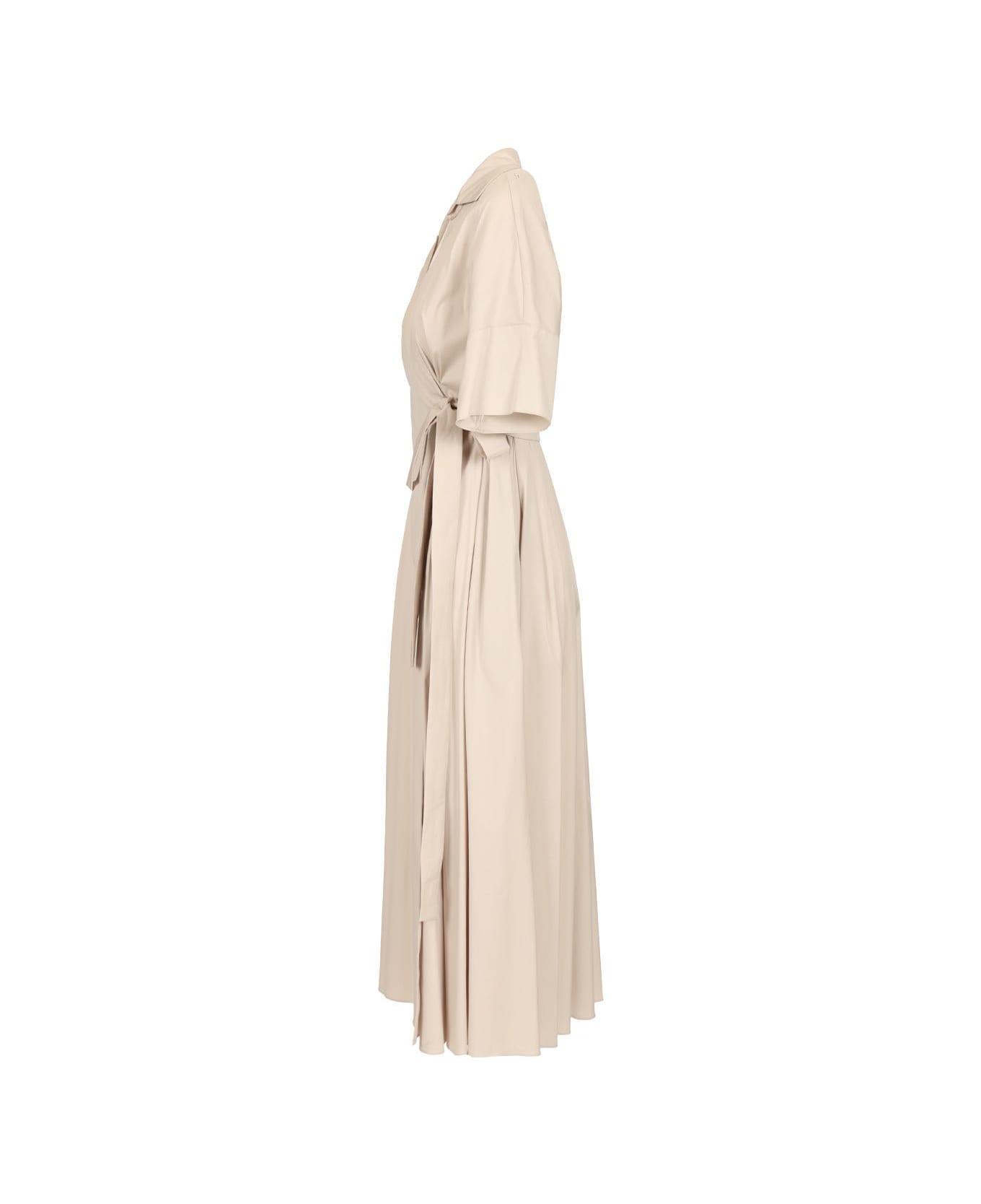 'S Max Mara Long Wrap Shirt Dress - Beige