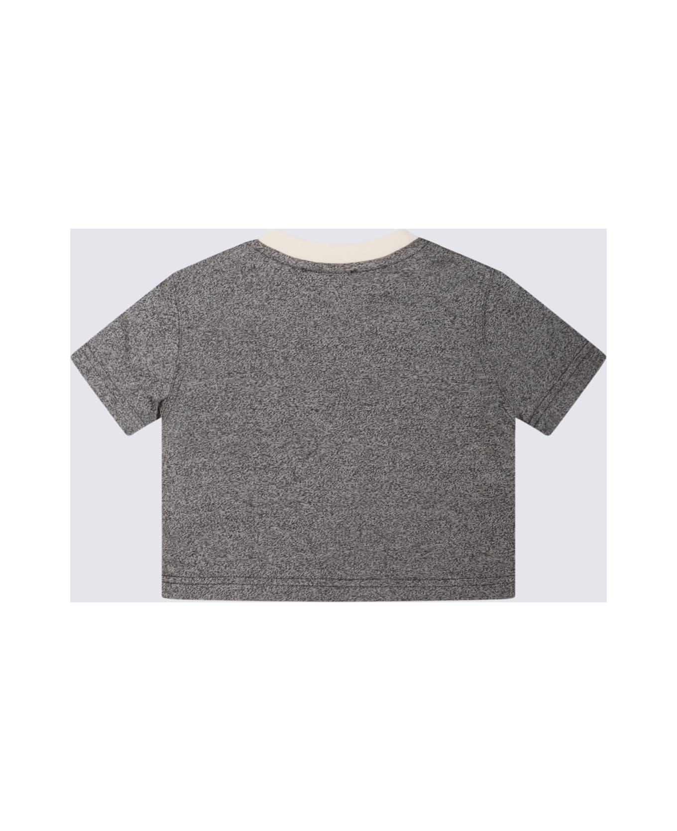 Burberry Grey And White Cotton T-shirt - CHARCOAL GREY MELANG