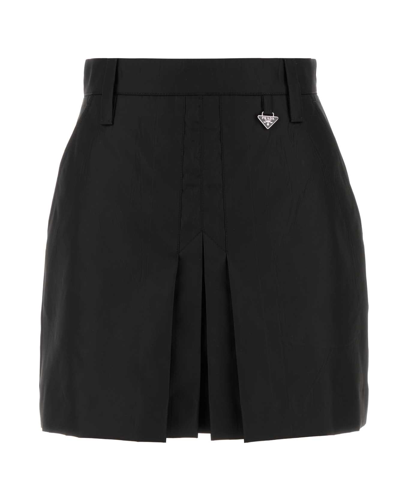 Prada Black Re-nylon Mini Skirt - NERO