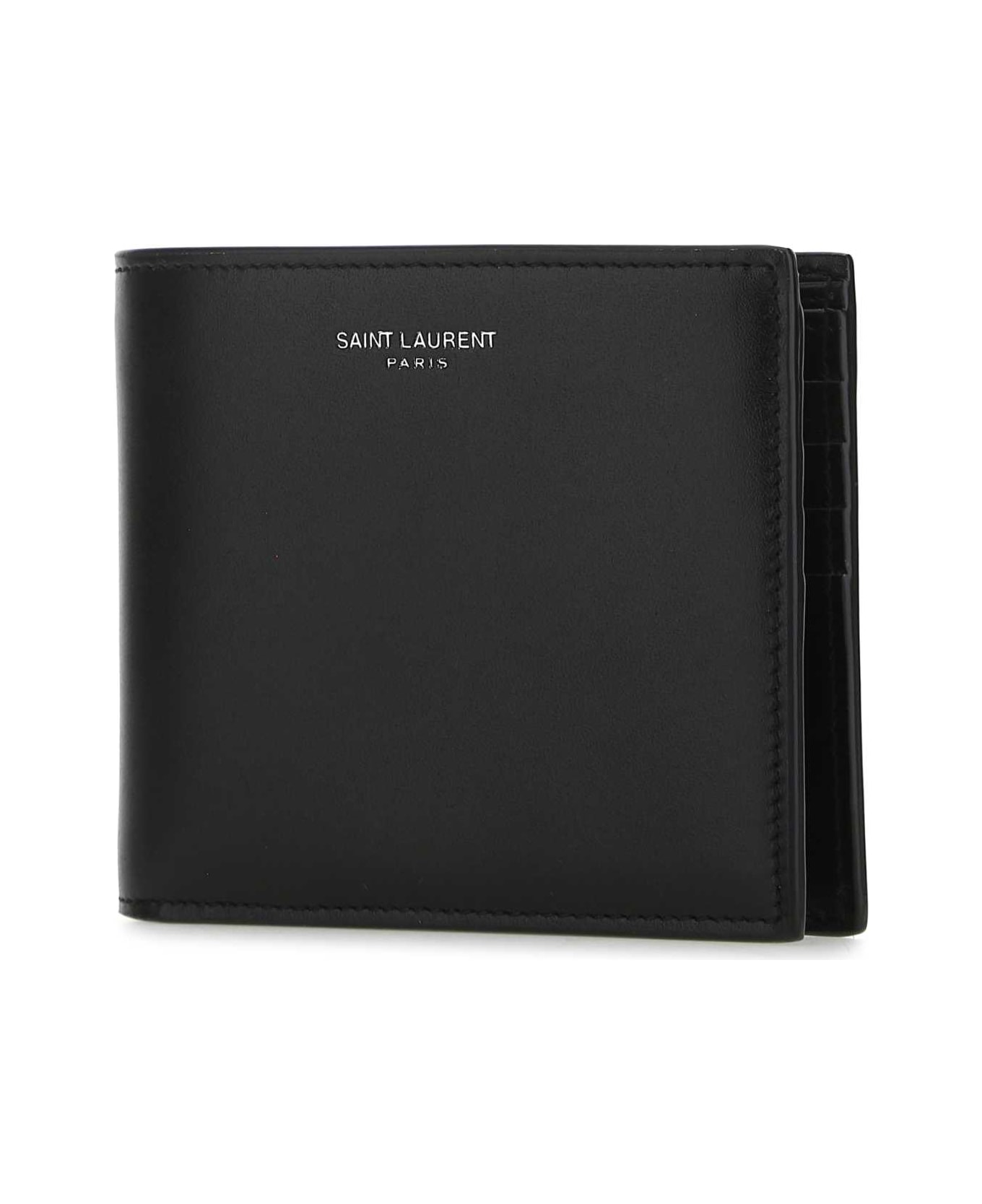 Saint Laurent Black Leather Wallet - 1000