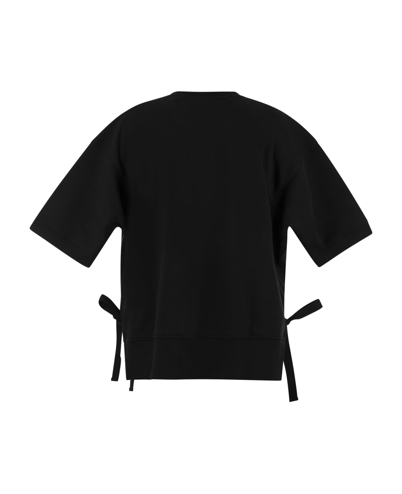 Colmar Cotton Blend Short-sleeved Sweatshirt - Black