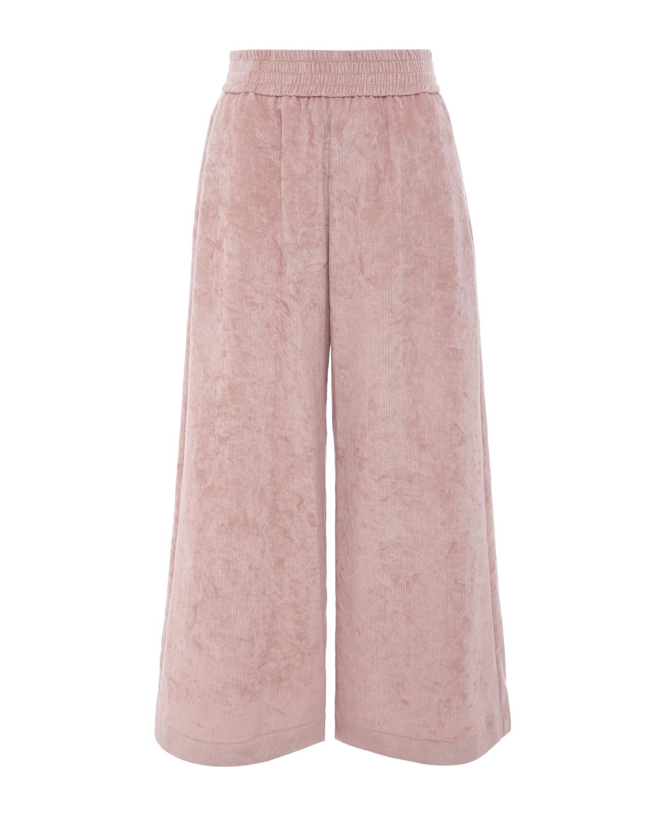 Moncler Pink Trousers For Girl With Logo - Pink