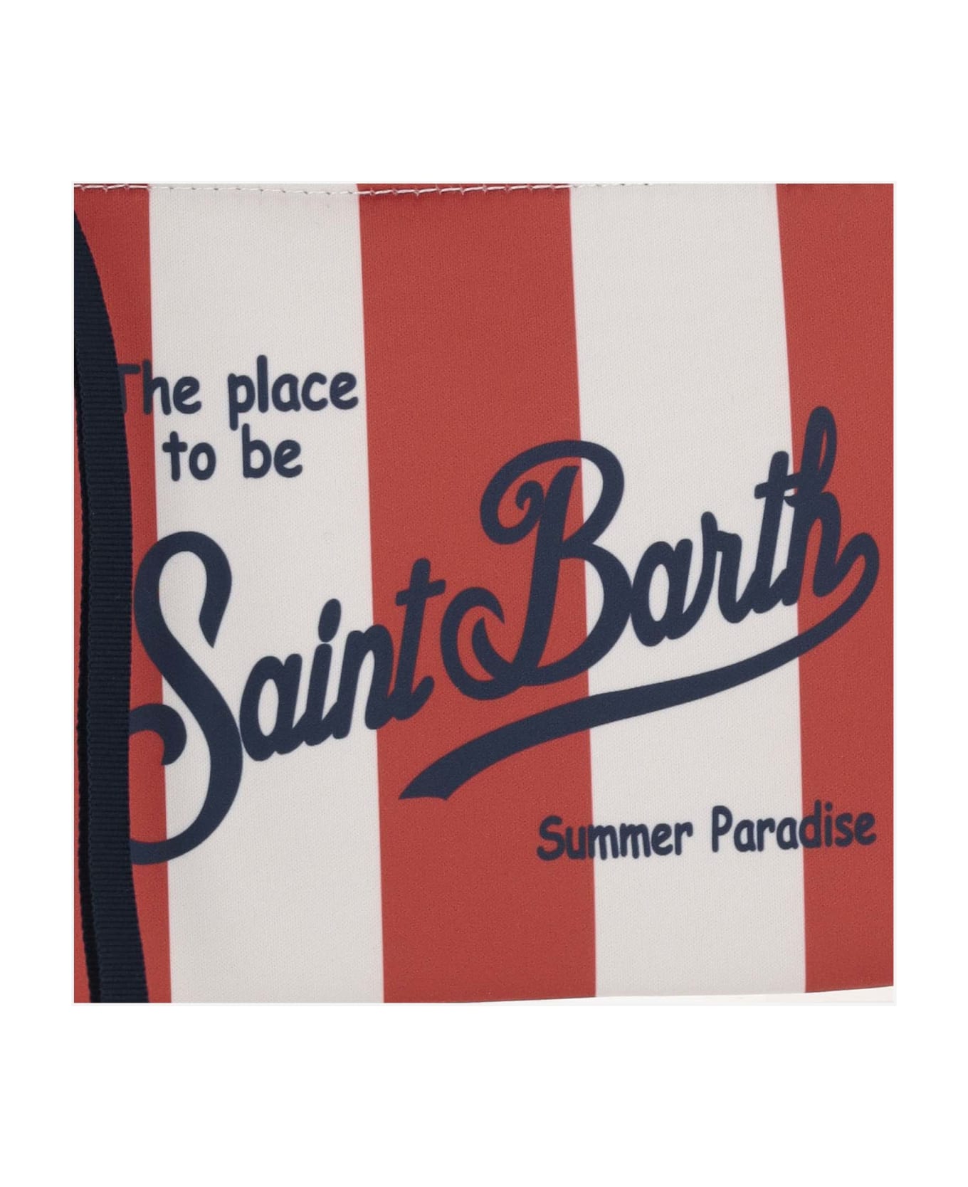 MC2 Saint Barth Scuba Clutch Bag With Striped Pattern - Red