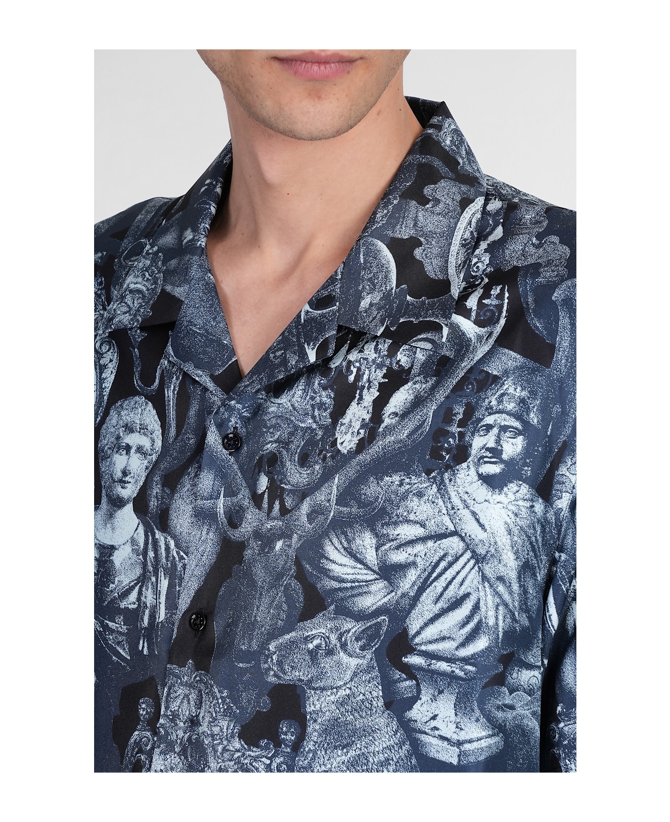Shirt In Blue Silk