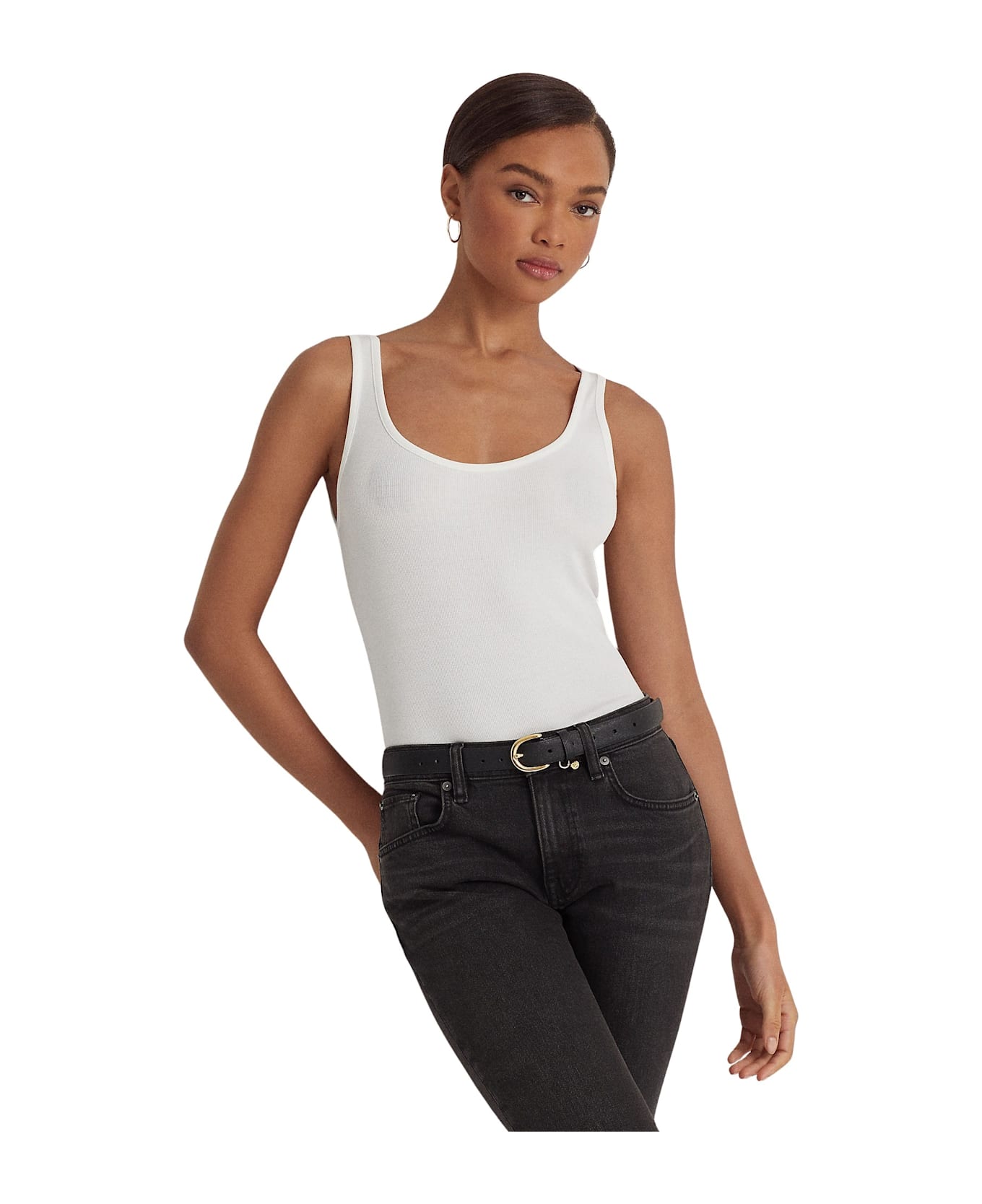 Ralph Lauren Kelly Sleeveless Knit - White