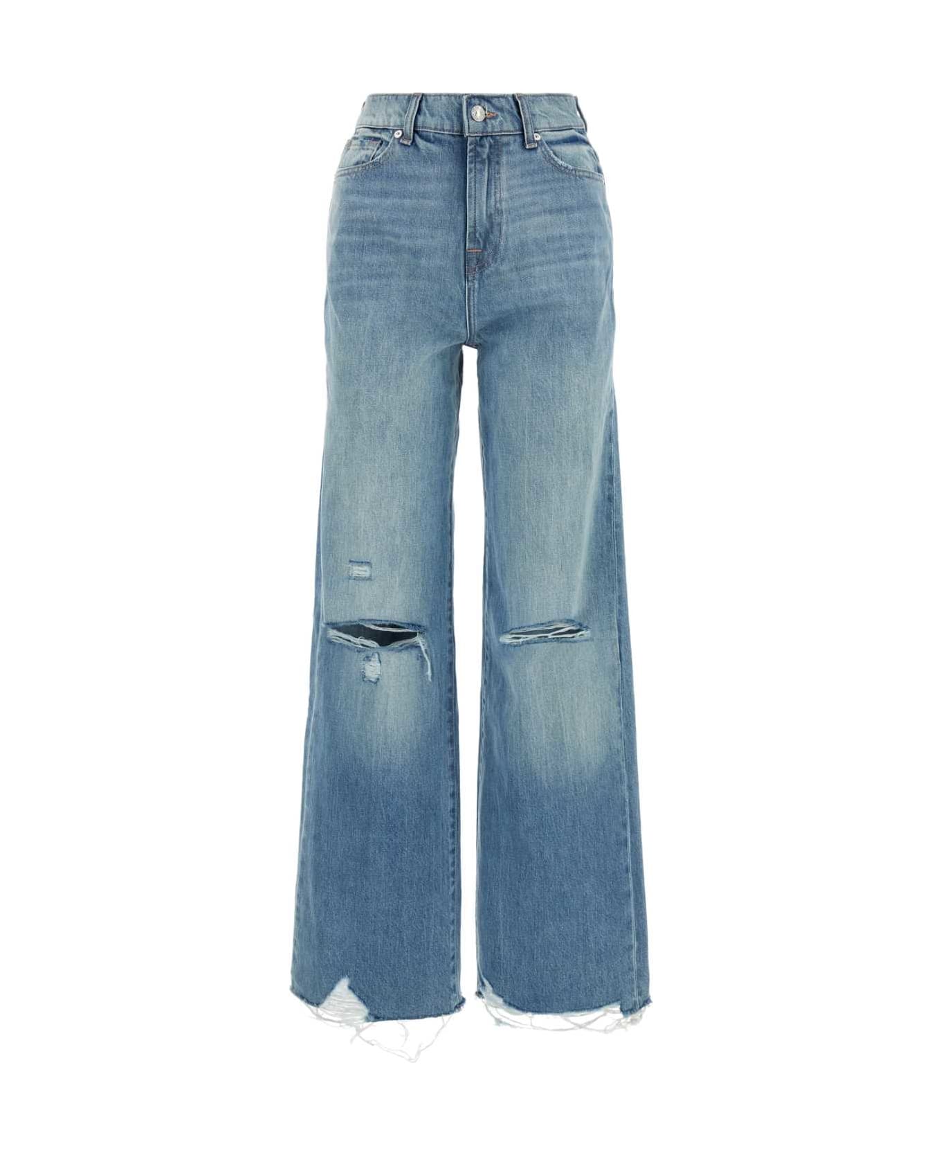 7 For All Mankind Denim Scout Wide-leg Jeans - Blue