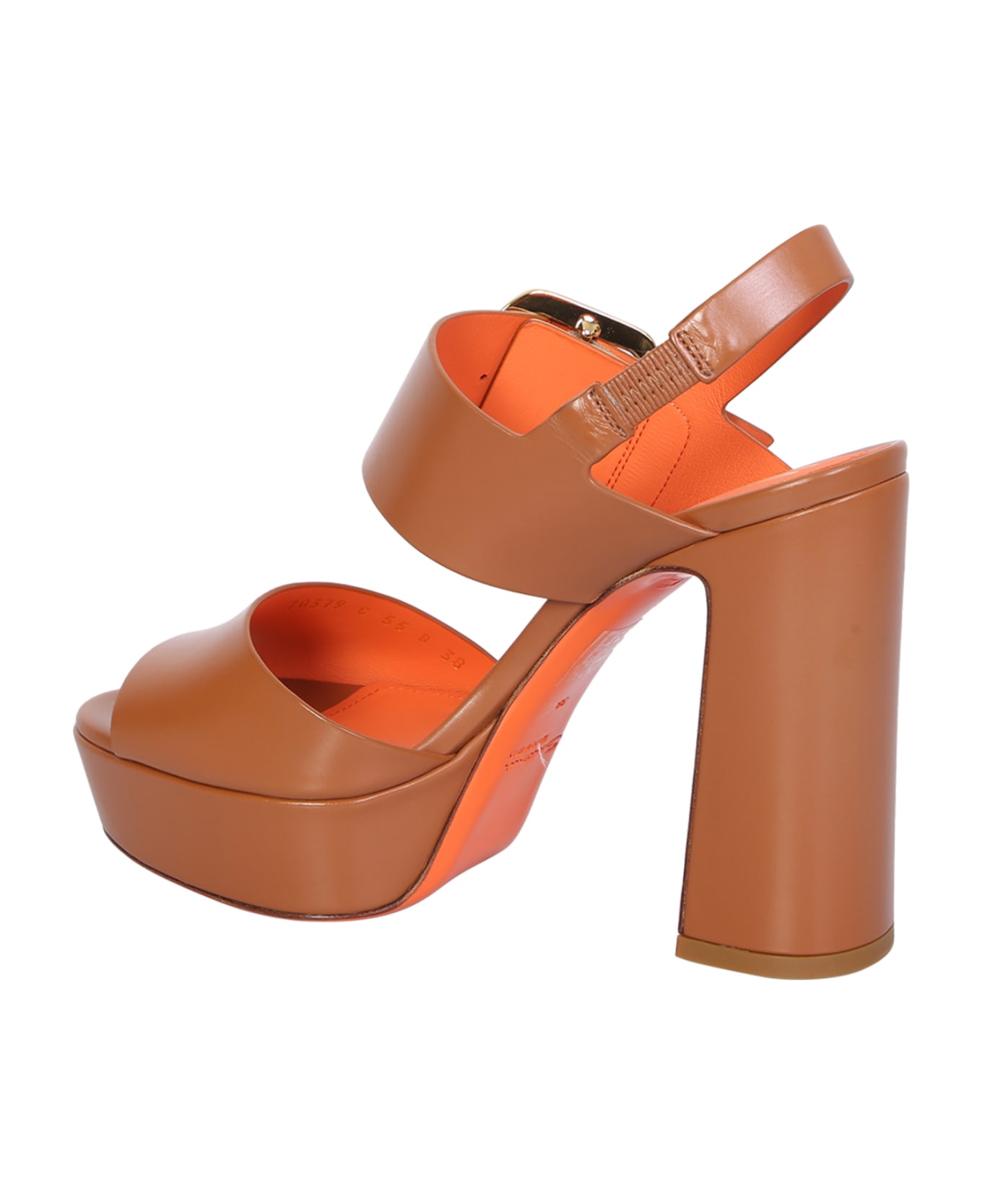 Santoni Brown High-heeled Sandals - Brown サンダル