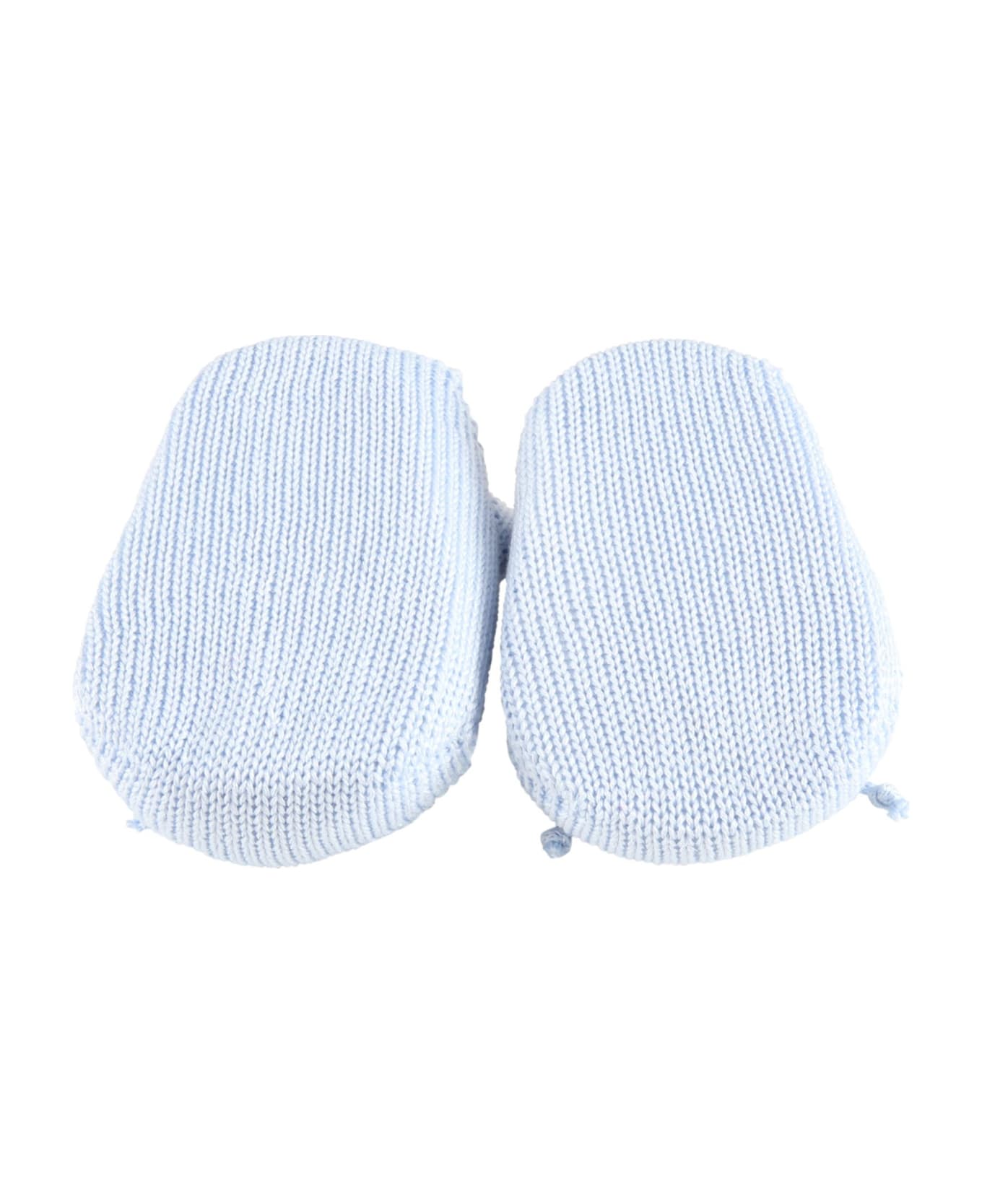 Story Loris Light Blue Bootee For Babyboy - Light Blue アクセサリー＆ギフト