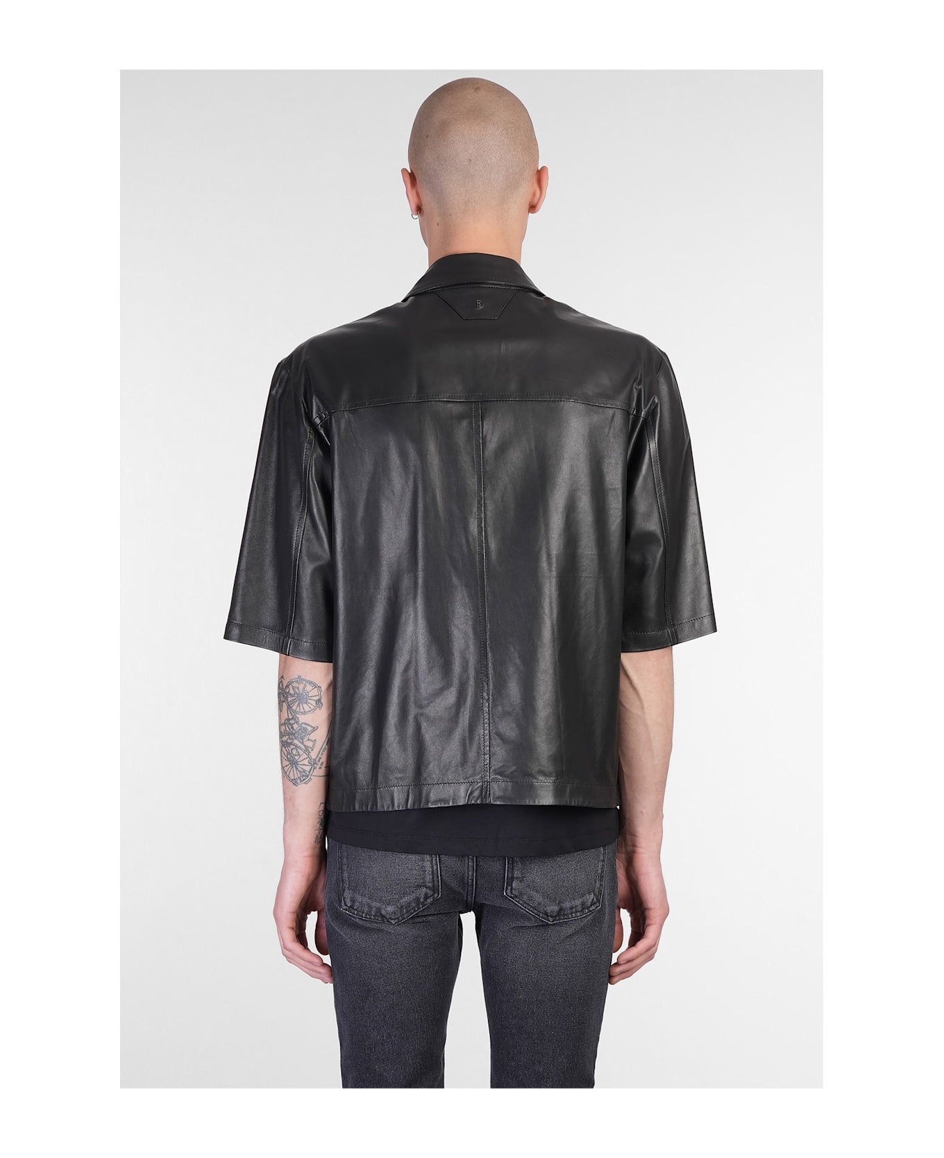 Salvatore Santoro Shirt In Black Leather - black