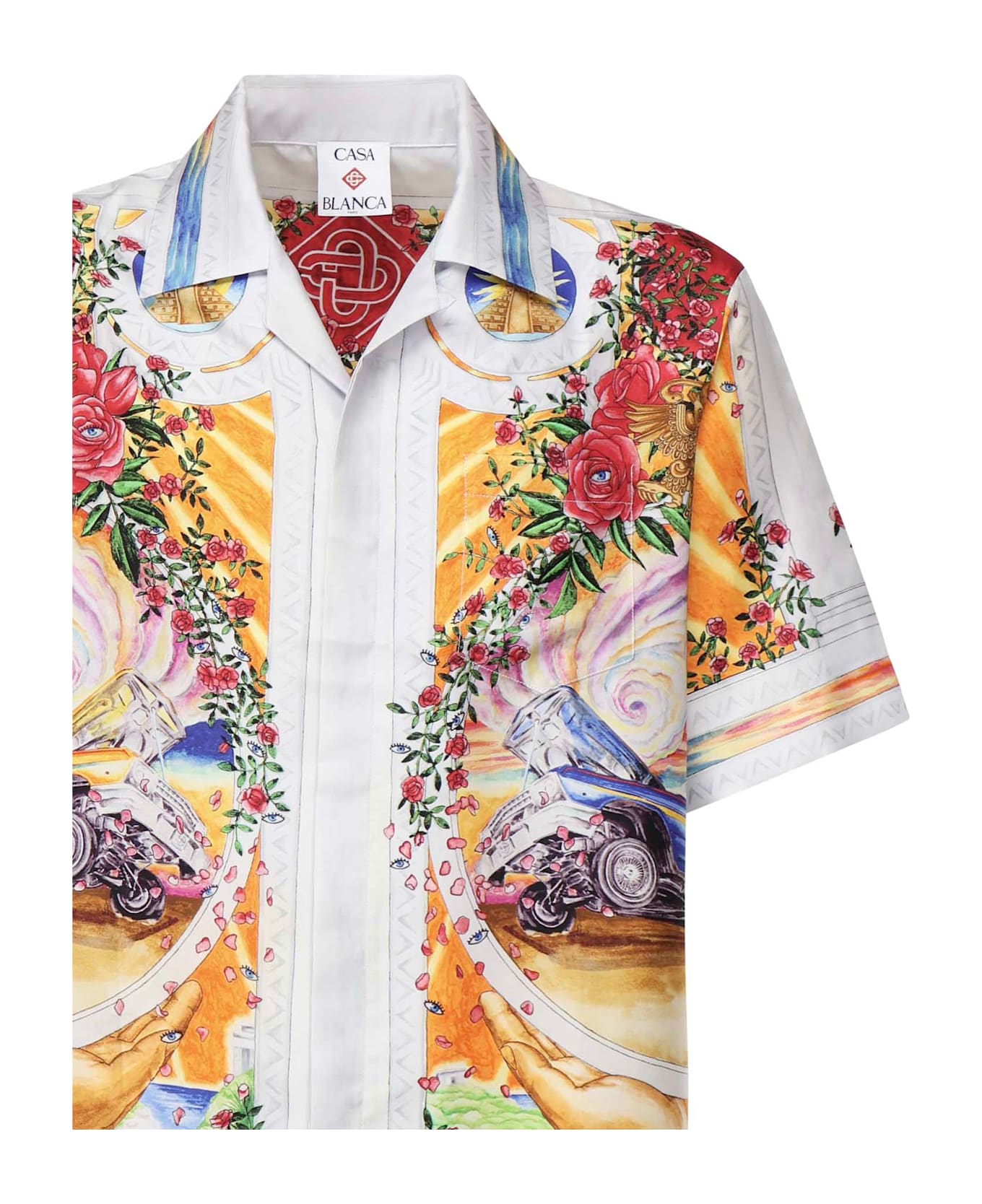 Casablanca La Tornade De Rose Shirt - WHITE/MULTI
