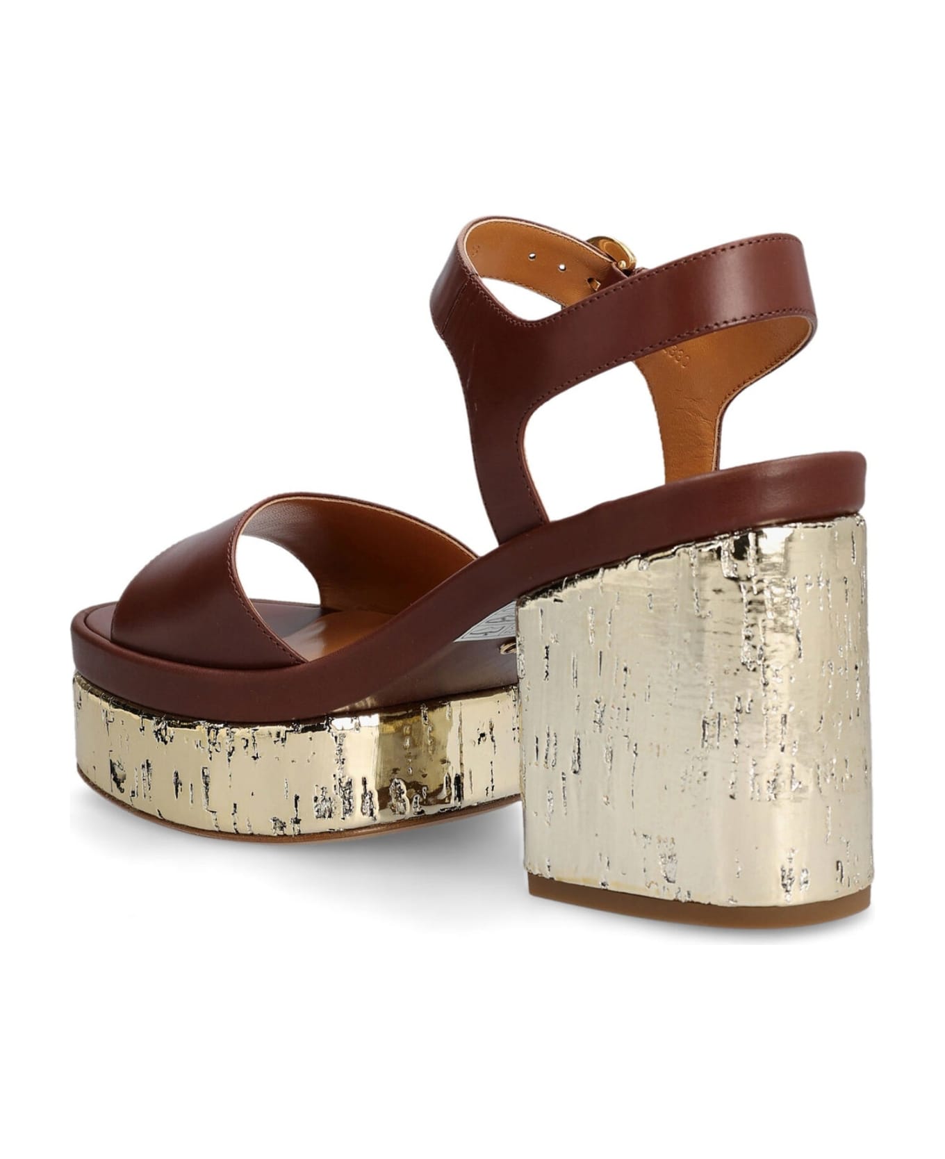 Chloé Odina Leather Sandals - Brown