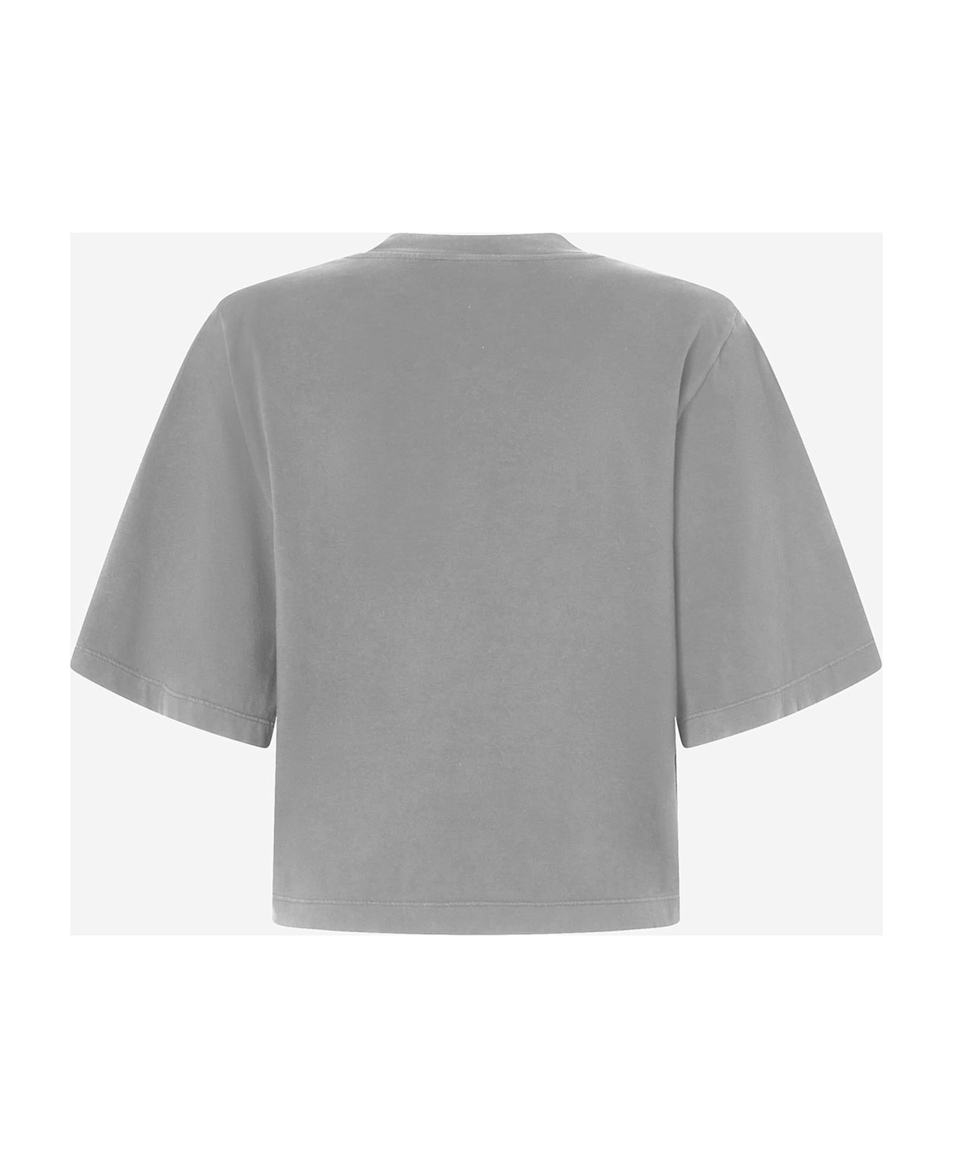 Pinko Cotton T-shirt With Logo - Grey